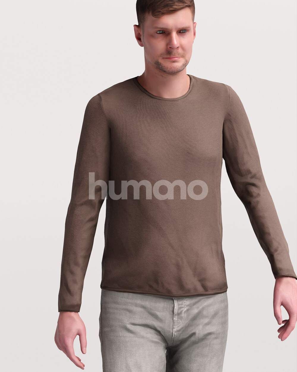 Humano Man walking -2504-056-2632 3D model_9