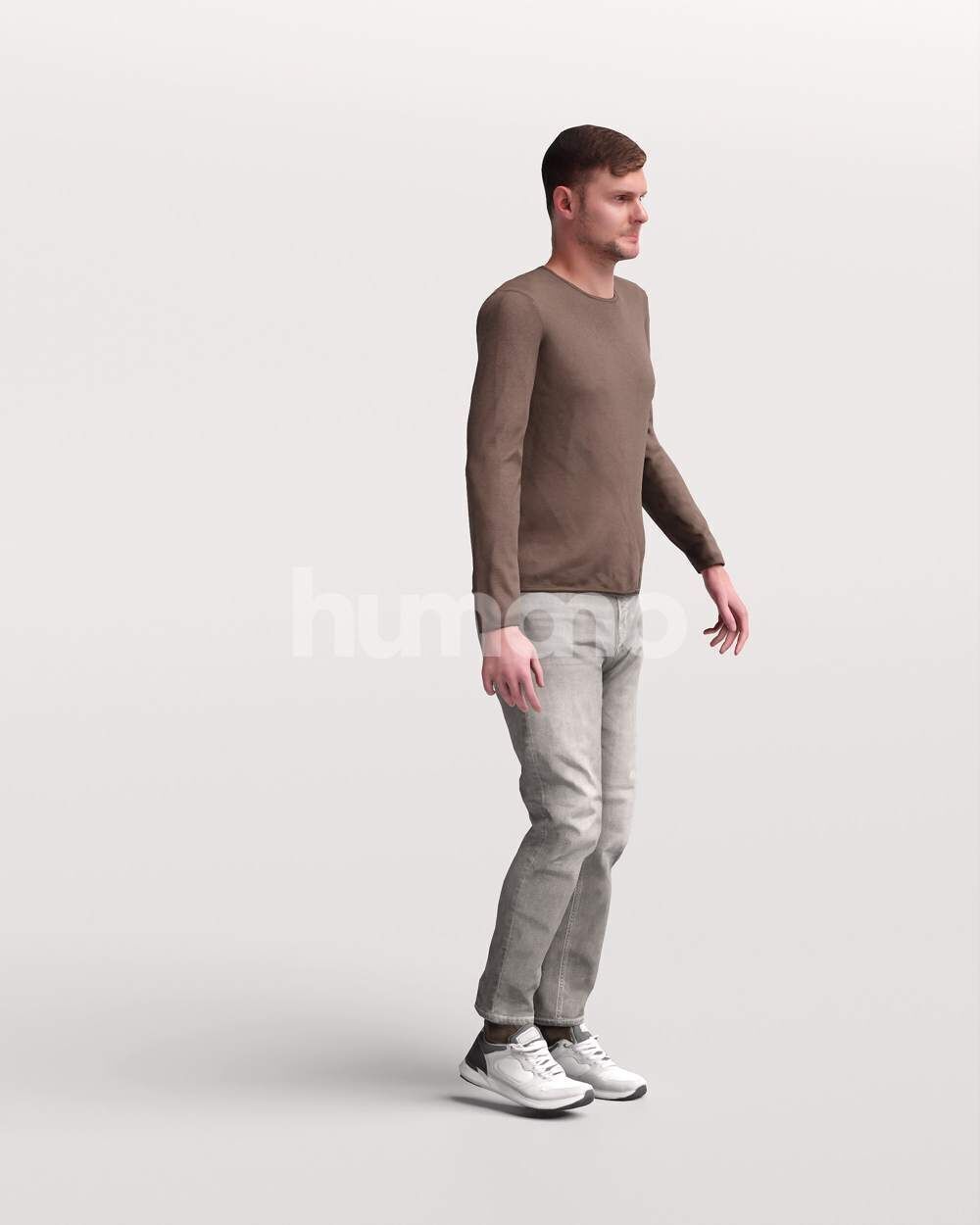 Humano Man walking -2504-056-2632 3D model_5