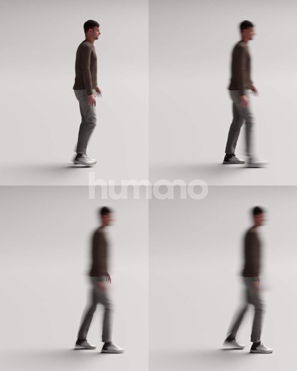 Humano Man walking -2504-056-2632 3D model_10
