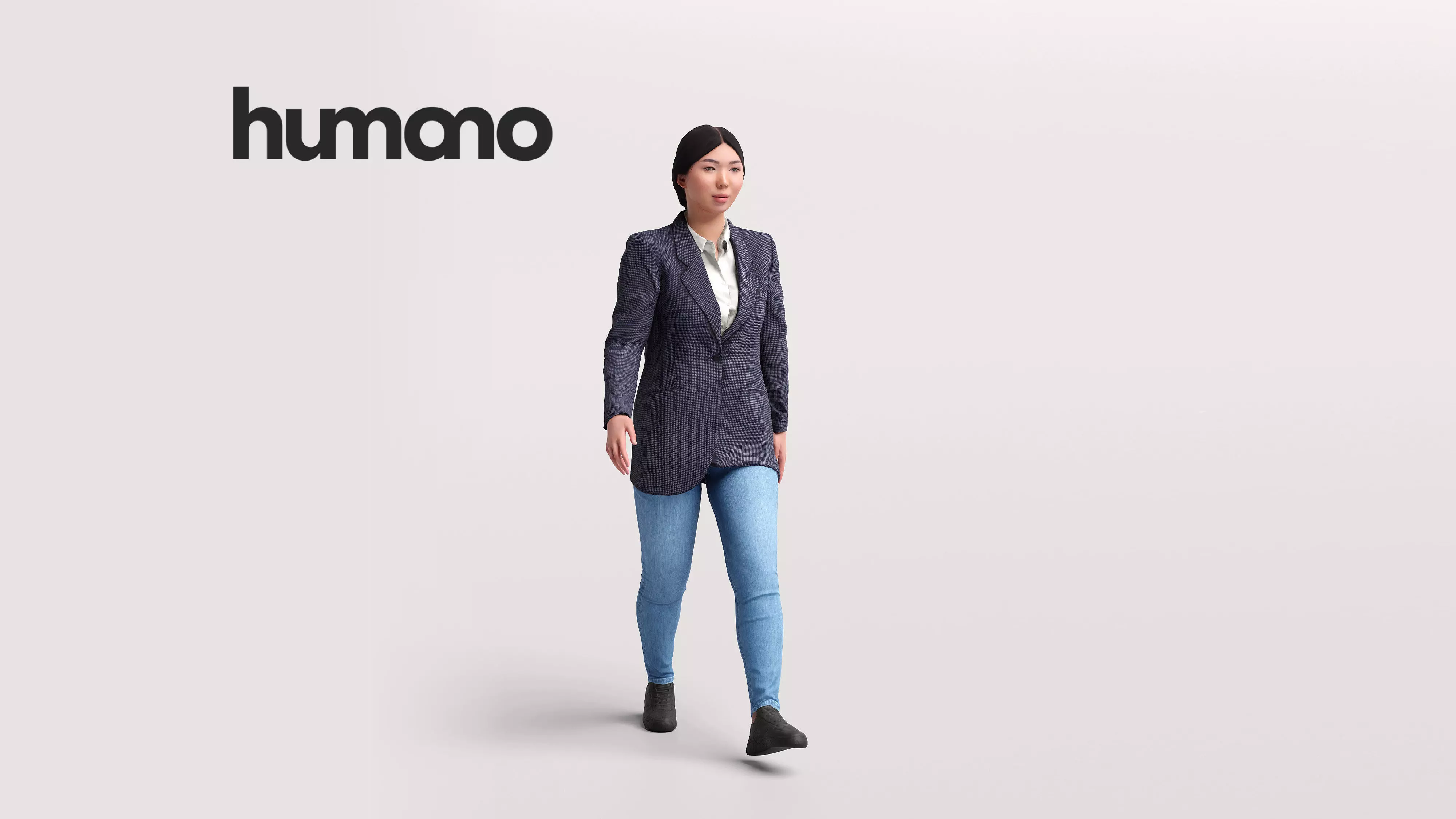 Humano Asian Woman walking jacket -2504-051-5535 3D model