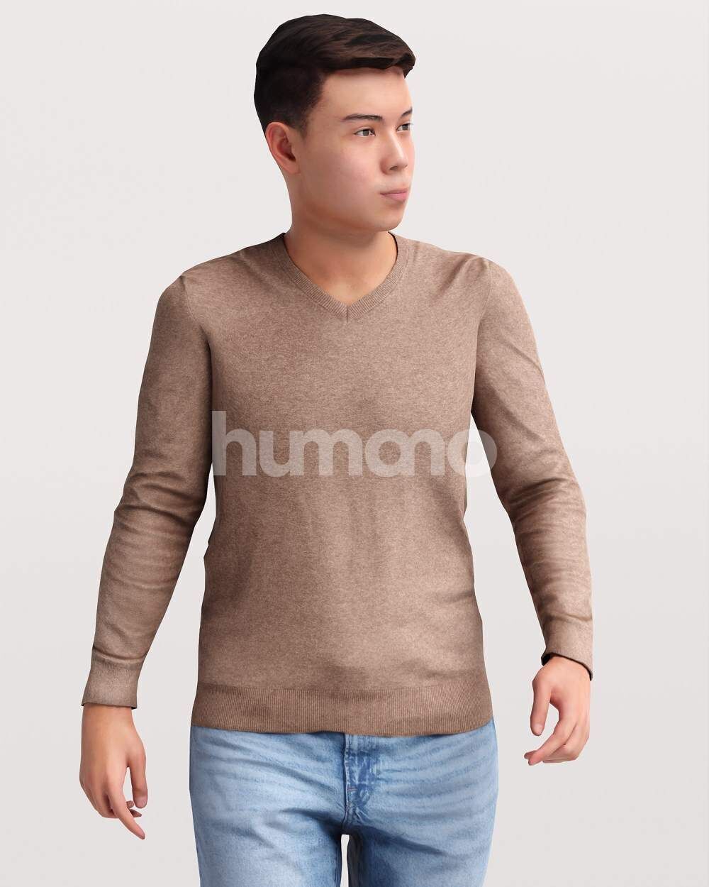 Humano Asian Man walking -2504-040-1825 3D model_9