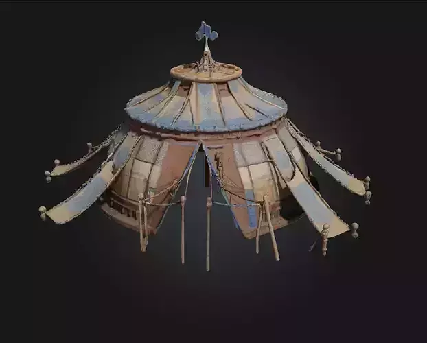 Old Tent  Weathered Canvas Shelter for Timeless Camps