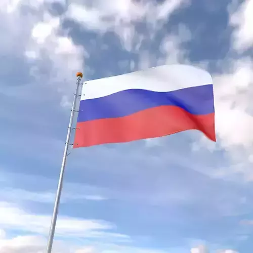 Flag Russia animated loop 3D model
