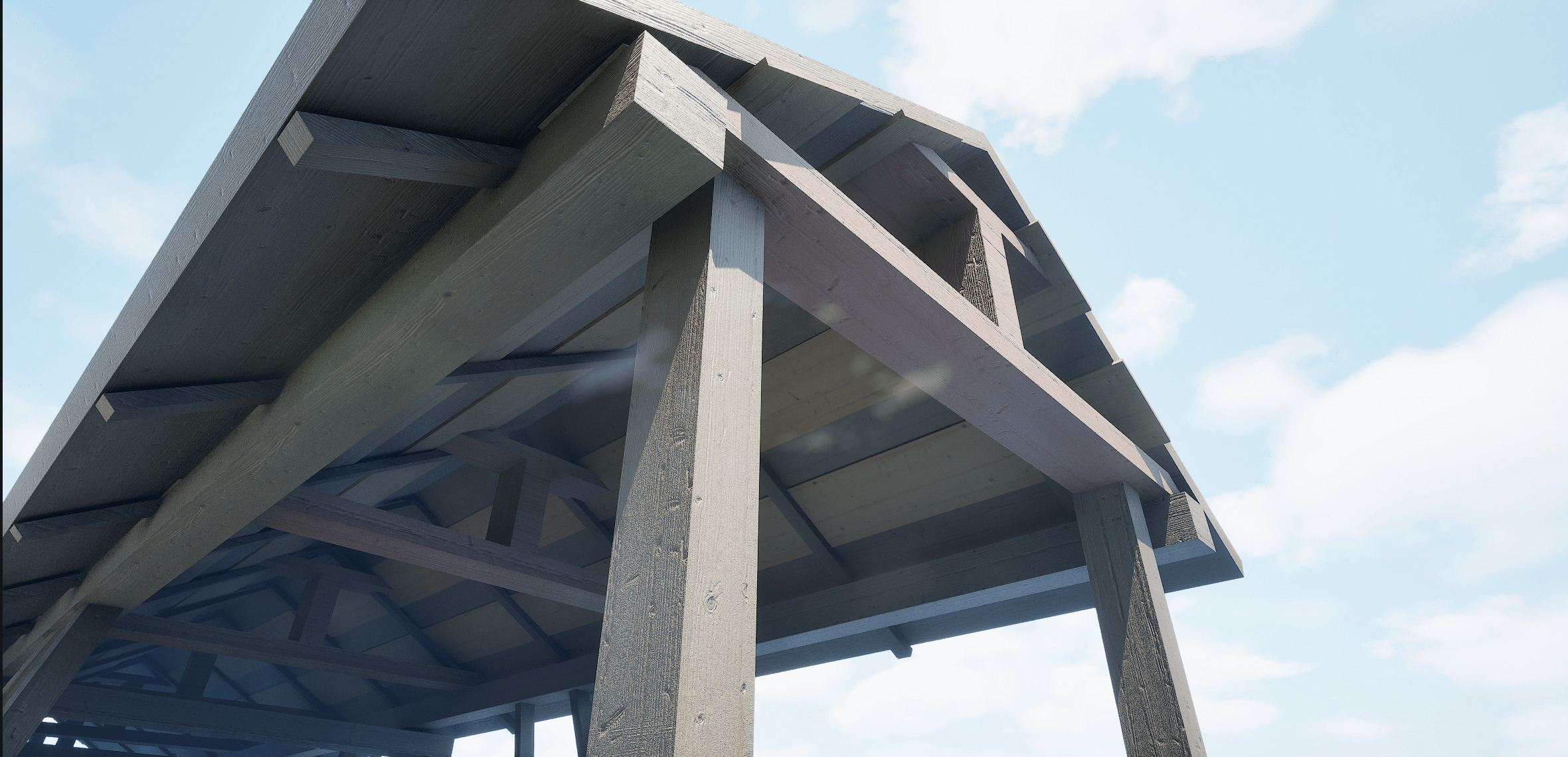 Stylish Wood Bridge Pack Game Ready and Optimized 4 Unique Types Low-poly 3D model_4