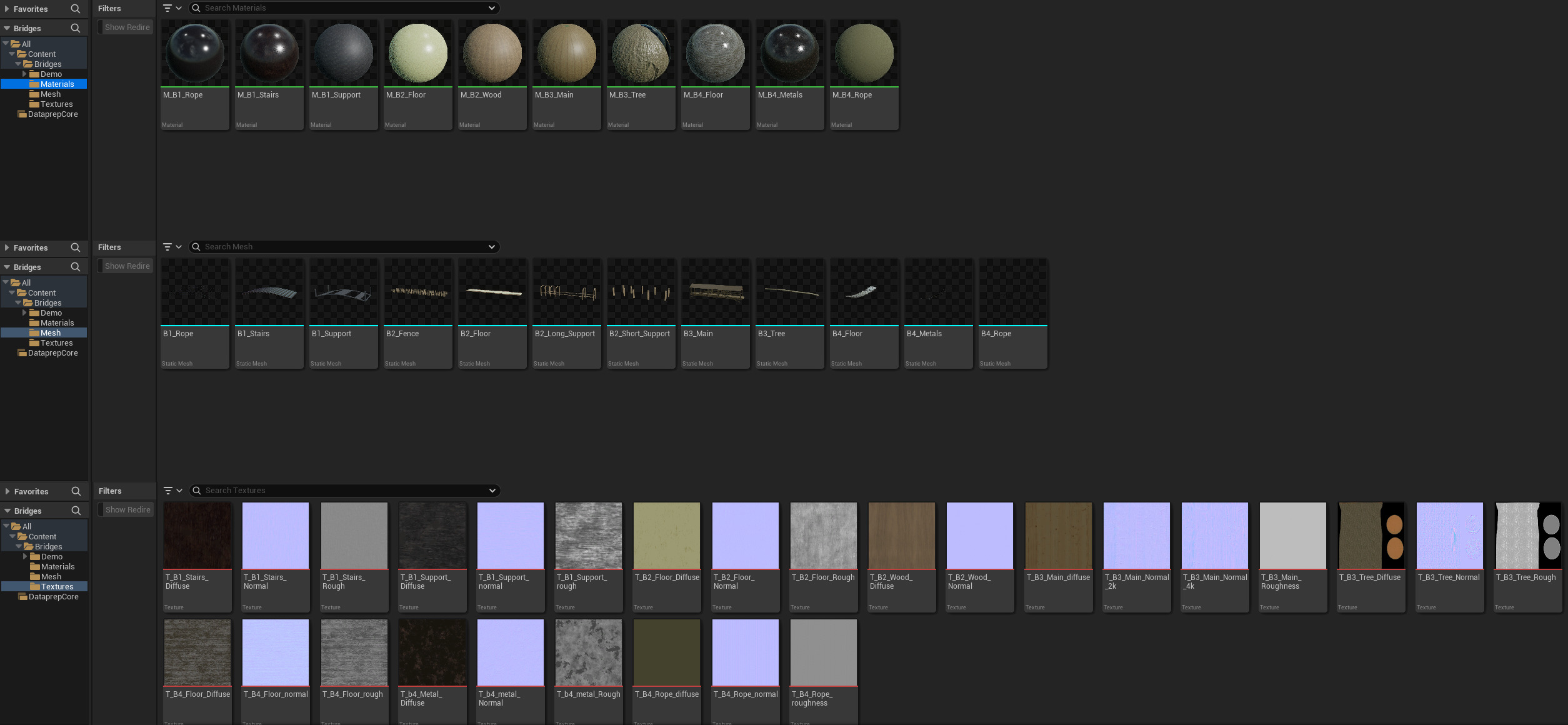 Stylish Wood Bridge Pack Game Ready and Optimized 4 Unique Types Low-poly 3D model_10