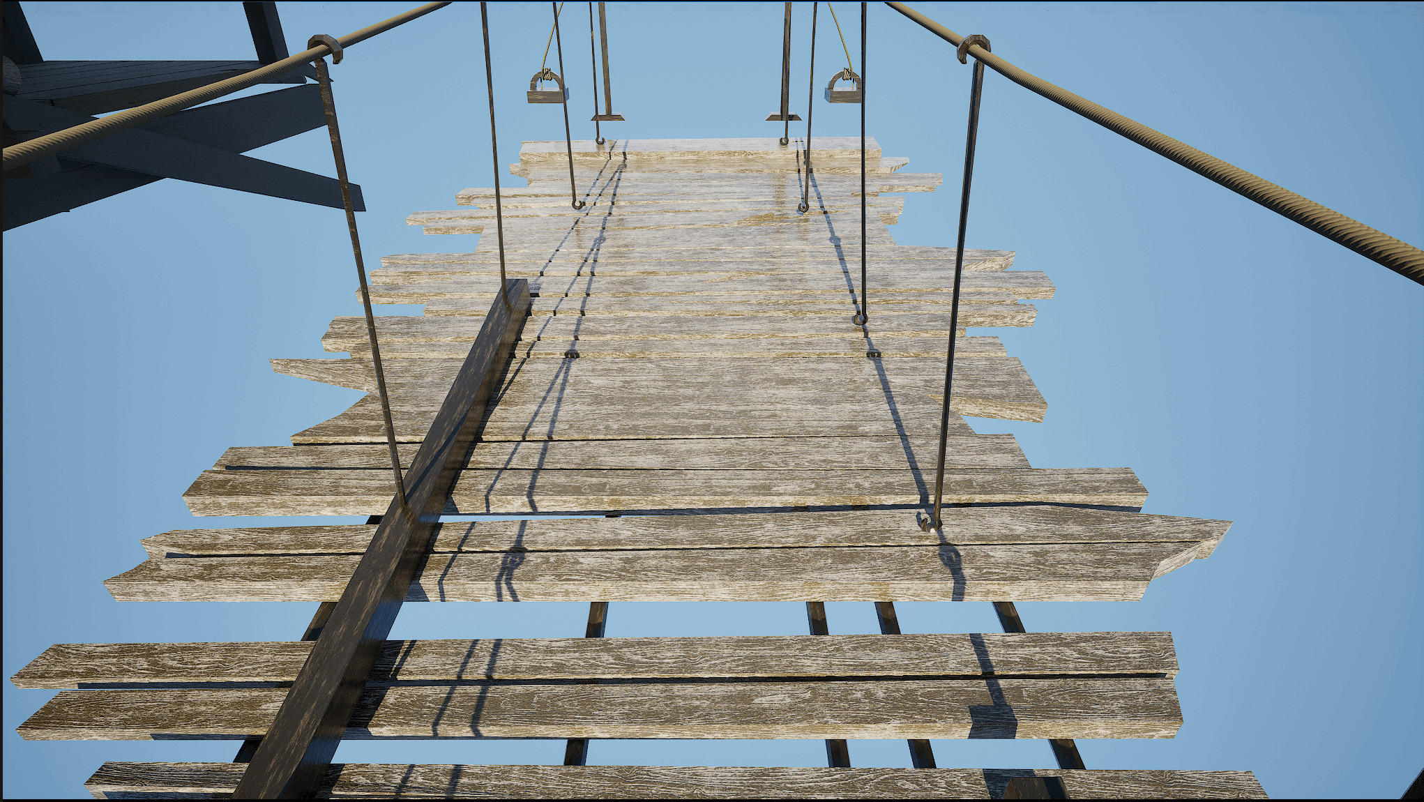 Stylish Wood Bridge Pack Game Ready and Optimized 4 Unique Types Low-poly 3D model_8