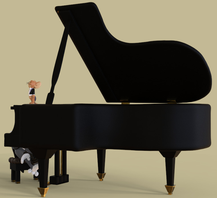 TOM AND JERRY -THE CAT CONCERTO- PARTS AND COMPLETE 3D print model_8