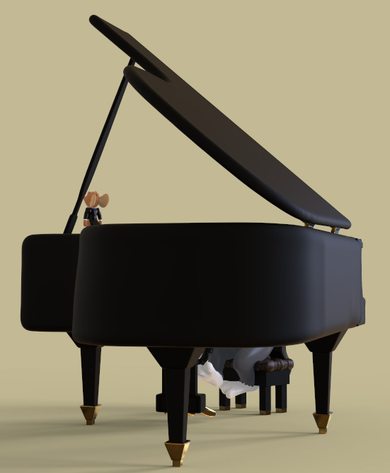 TOM AND JERRY -THE CAT CONCERTO- PARTS AND COMPLETE 3D print model_7