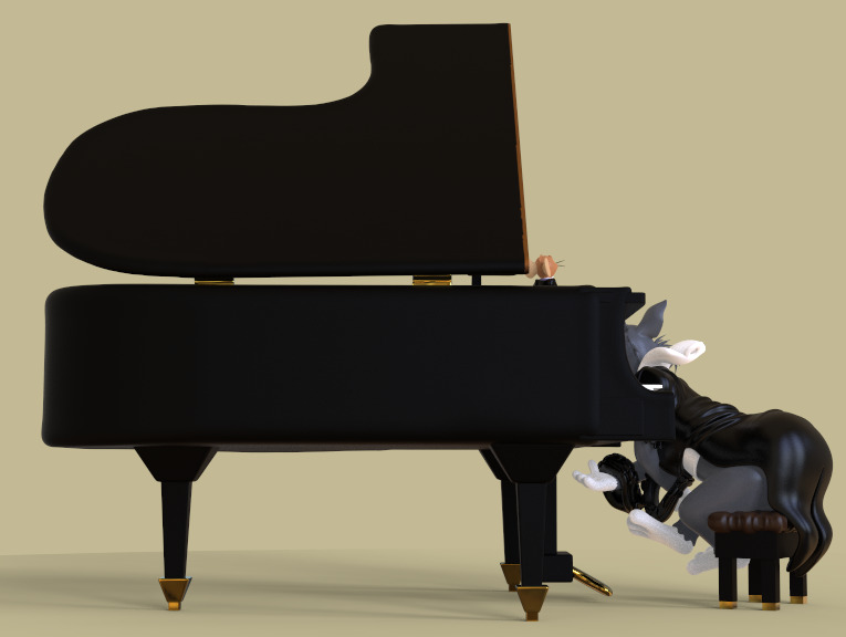 TOM AND JERRY -THE CAT CONCERTO- PARTS AND COMPLETE 3D print model_6