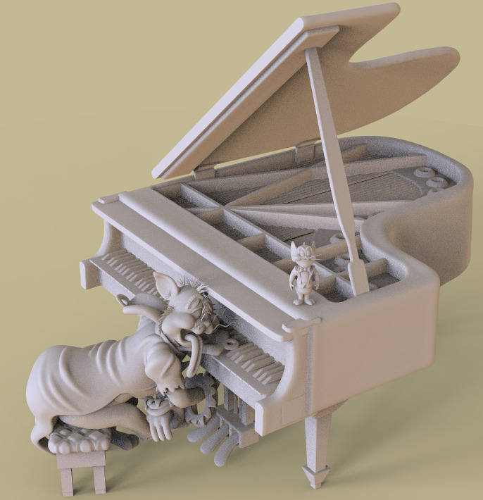 TOM AND JERRY -THE CAT CONCERTO- PARTS AND COMPLETE 3D print model_19