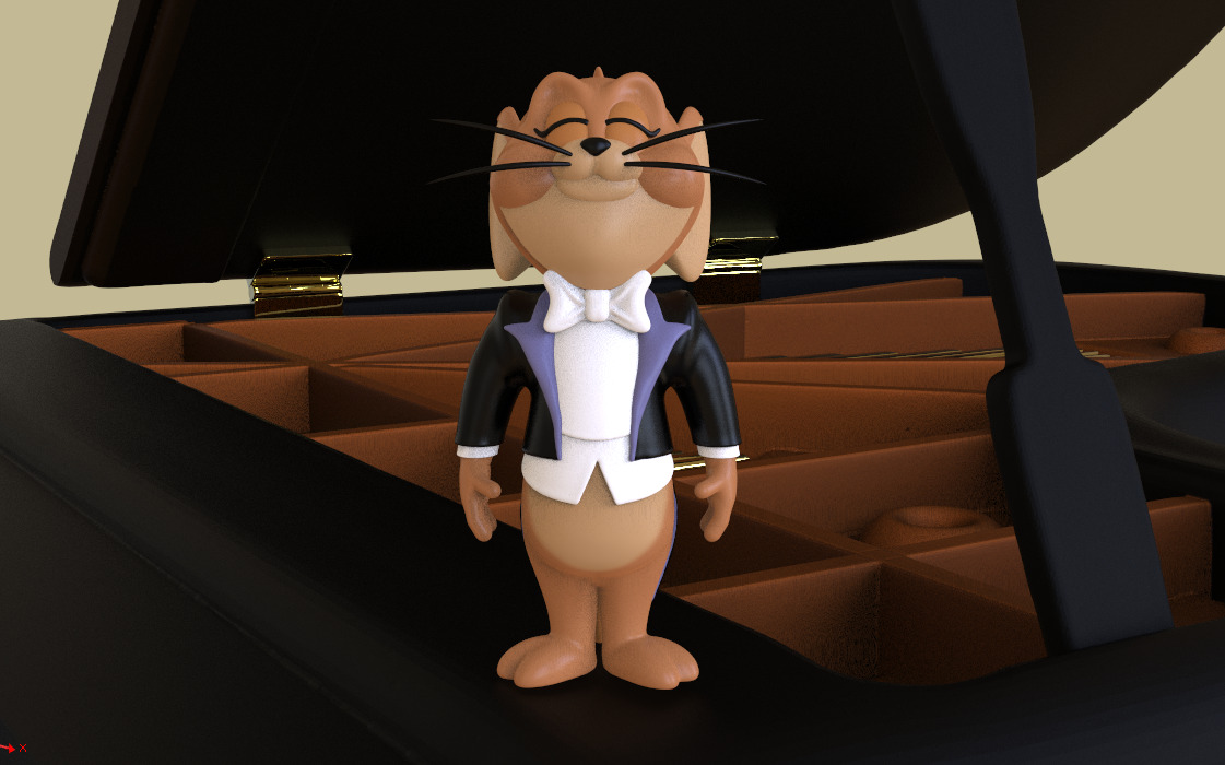 TOM AND JERRY -THE CAT CONCERTO- PARTS AND COMPLETE 3D print model_11