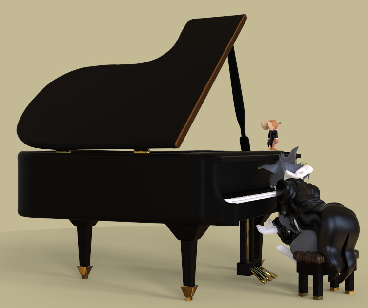 TOM AND JERRY -THE CAT CONCERTO- PARTS AND COMPLETE 3D print model_5