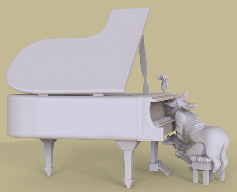 TOM AND JERRY -THE CAT CONCERTO- PARTS AND COMPLETE 3D print model_18