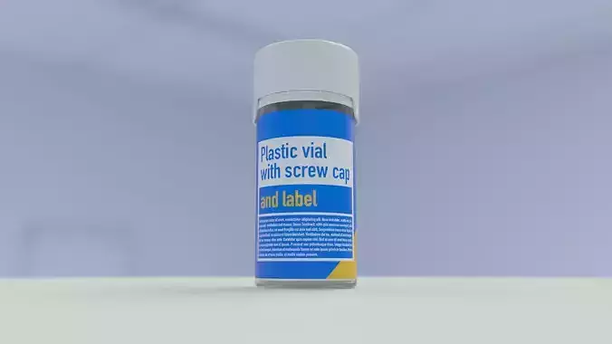 Plastic Vial with Screw Cap