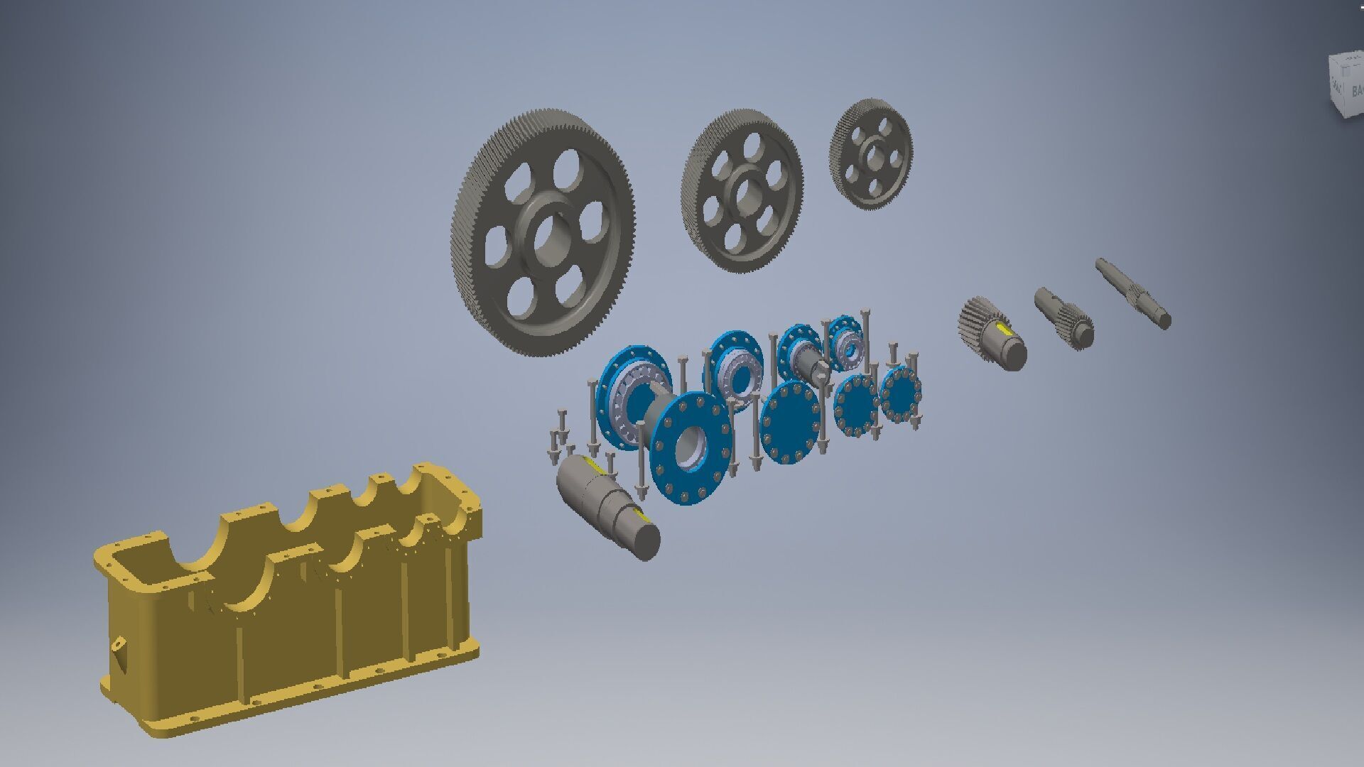Reduction Gearbox 3D model 3D model_4