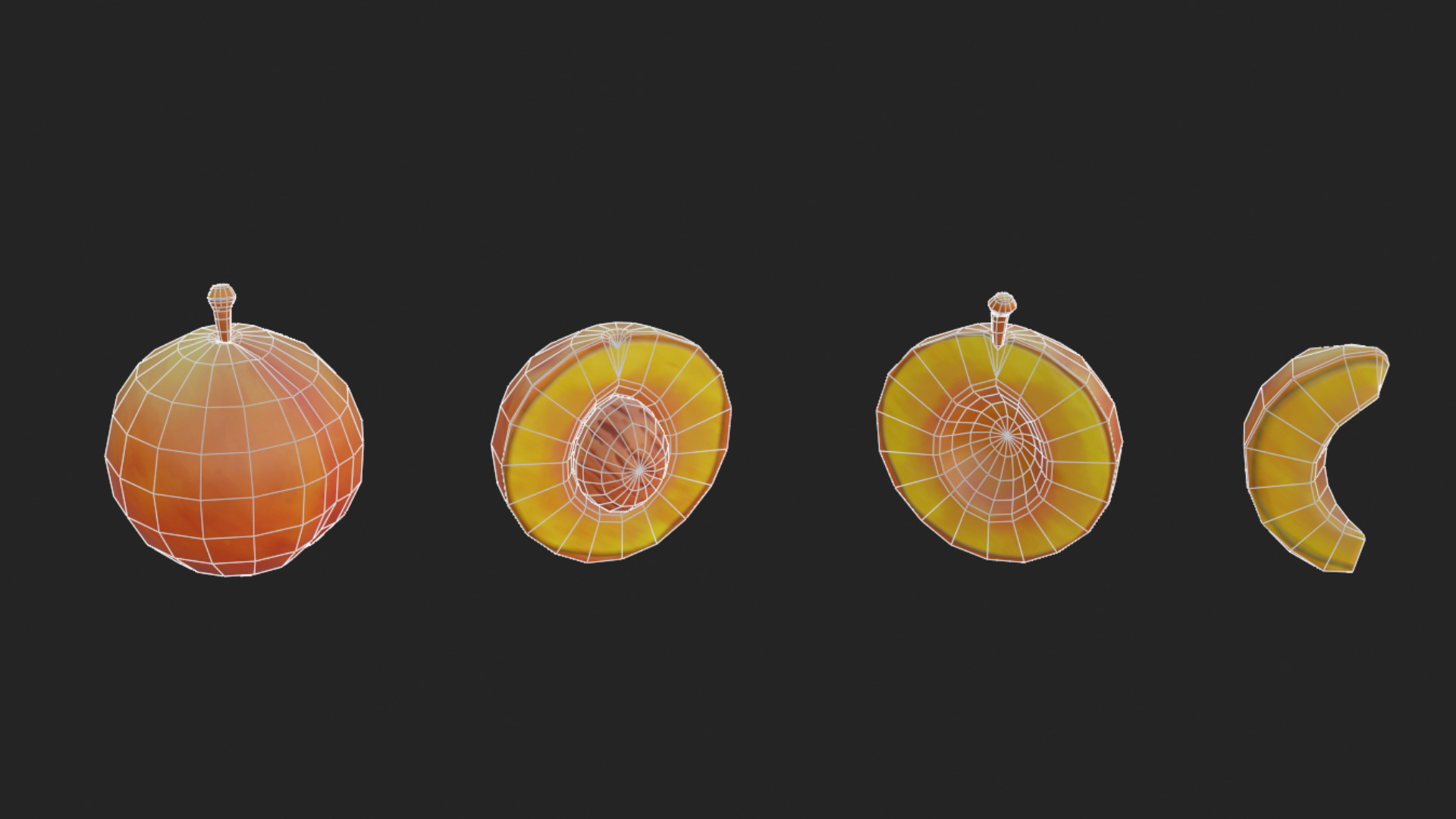 Stylized Fruits Pack 01 Game-ready Low-poly 3D model_32