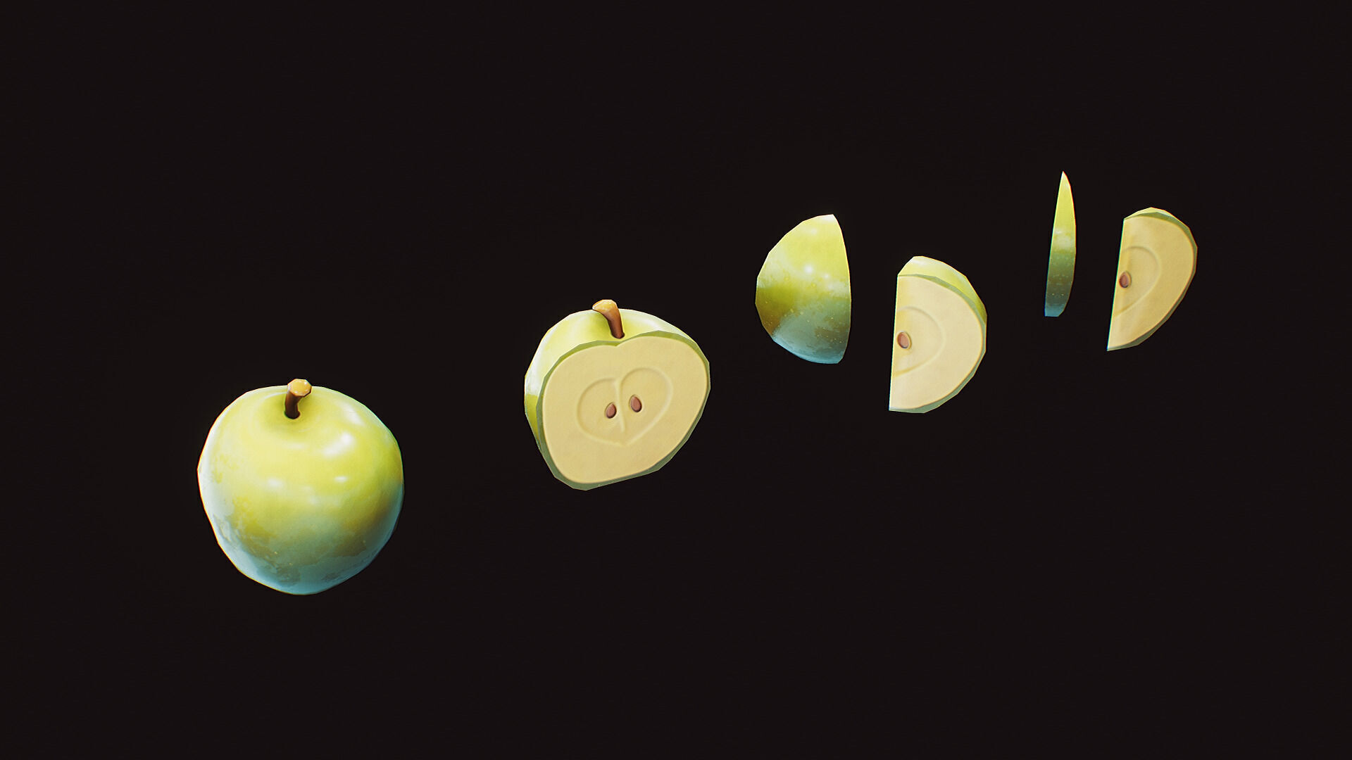 Stylized Fruits Pack 01 Game-ready Low-poly 3D model_36