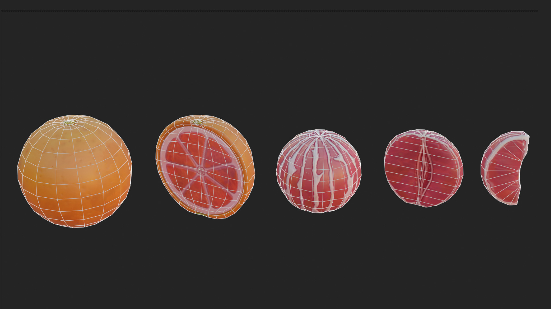 Stylized Fruits Pack 01 Game-ready Low-poly 3D model_18