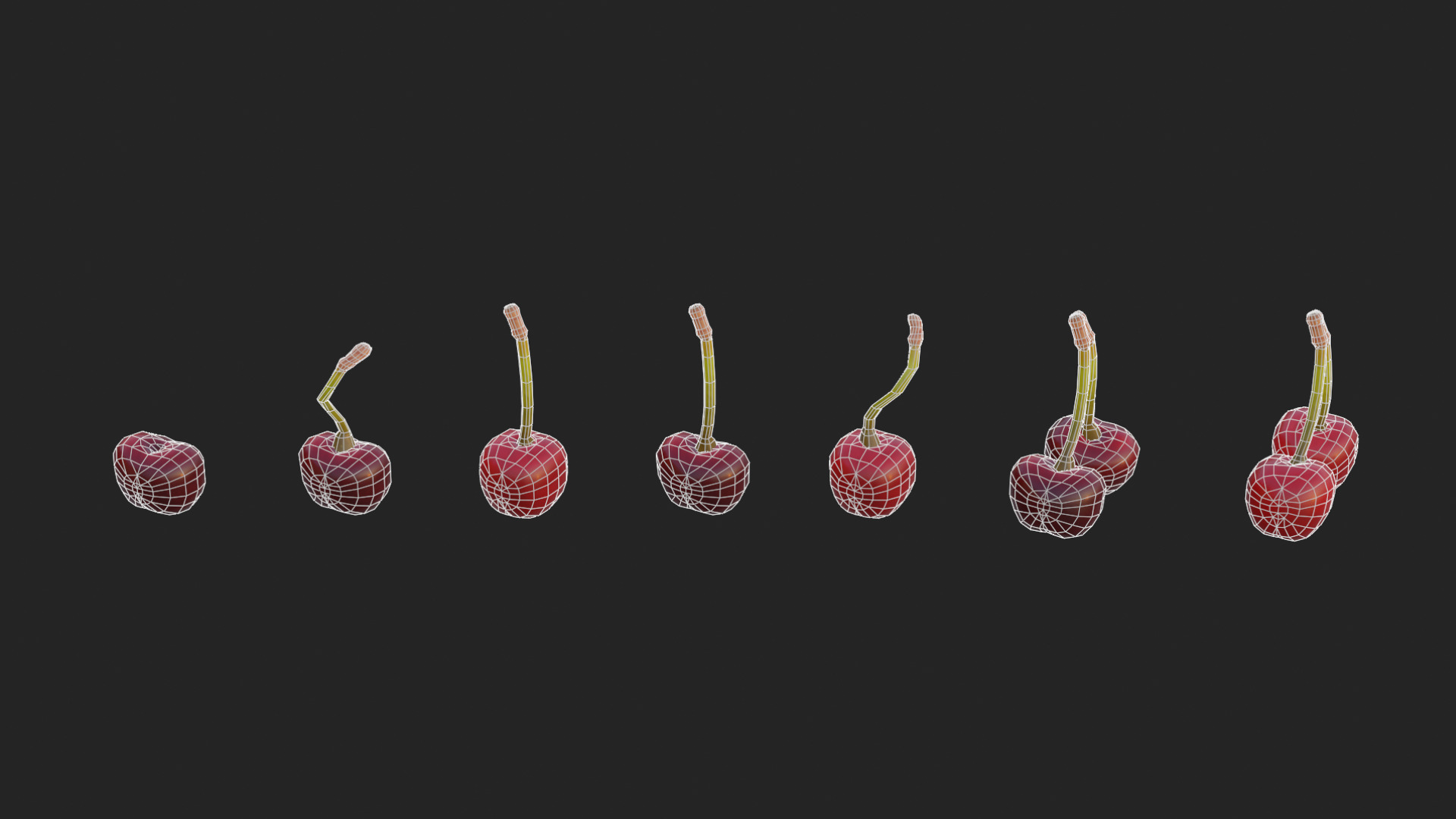 Stylized Fruits Pack 01 Game-ready Low-poly 3D model_14