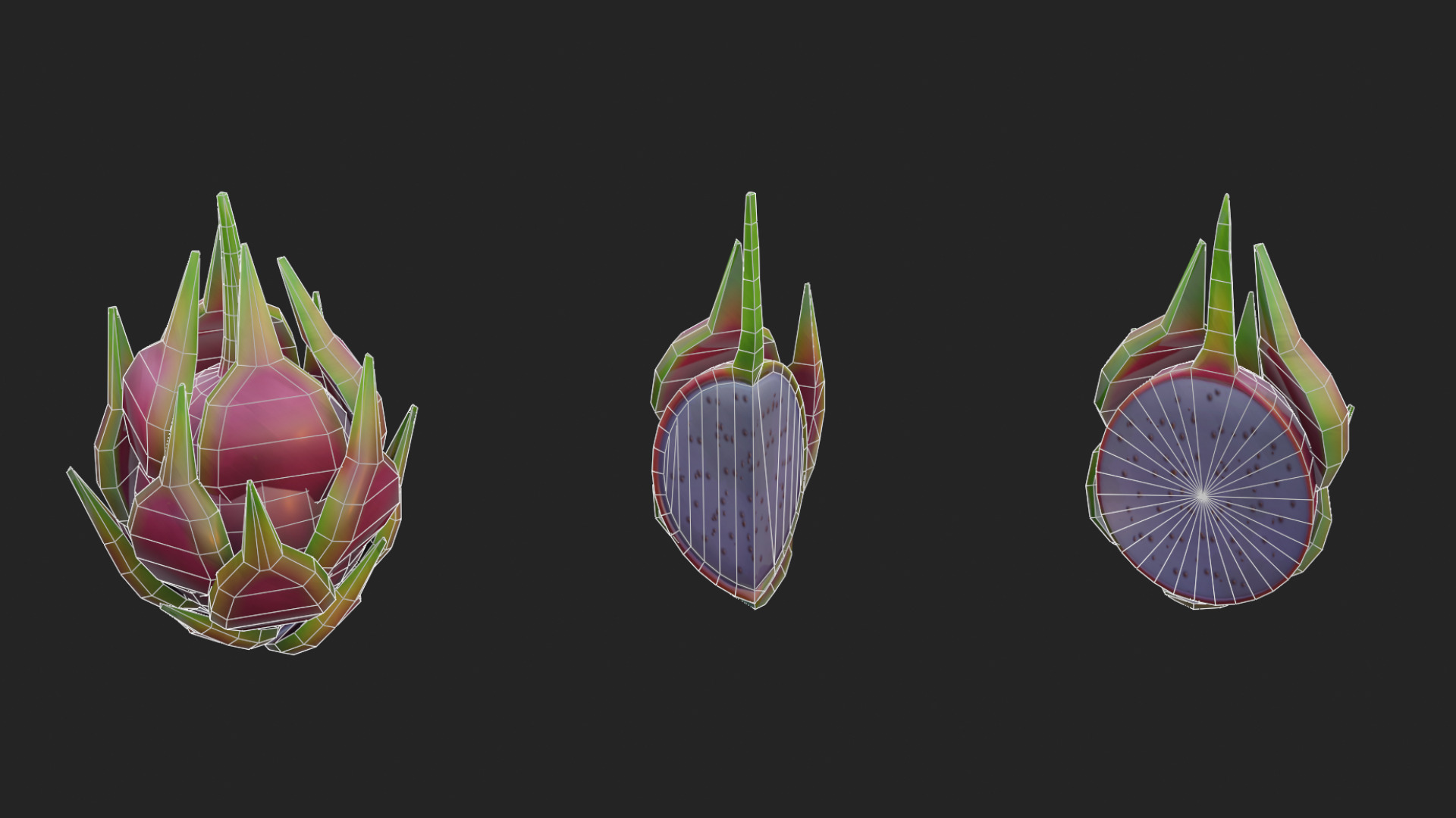 Stylized Fruits Pack 01 Game-ready Low-poly 3D model_17