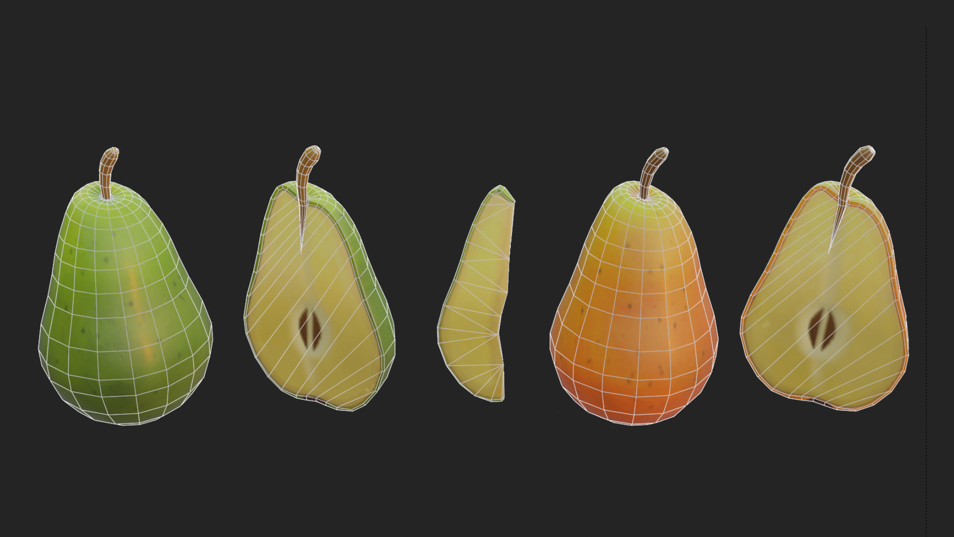 Stylized Fruits Pack 01 Game-ready Low-poly 3D model_33