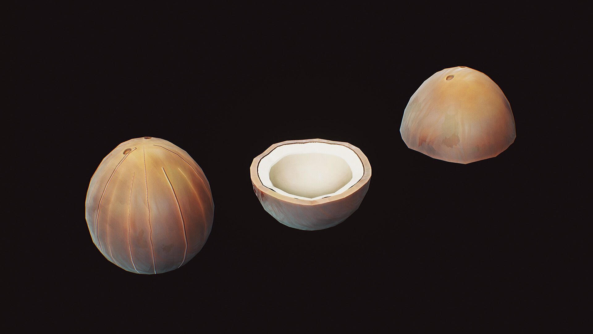 Stylized Fruits Pack 01 Game-ready Low-poly 3D model_2