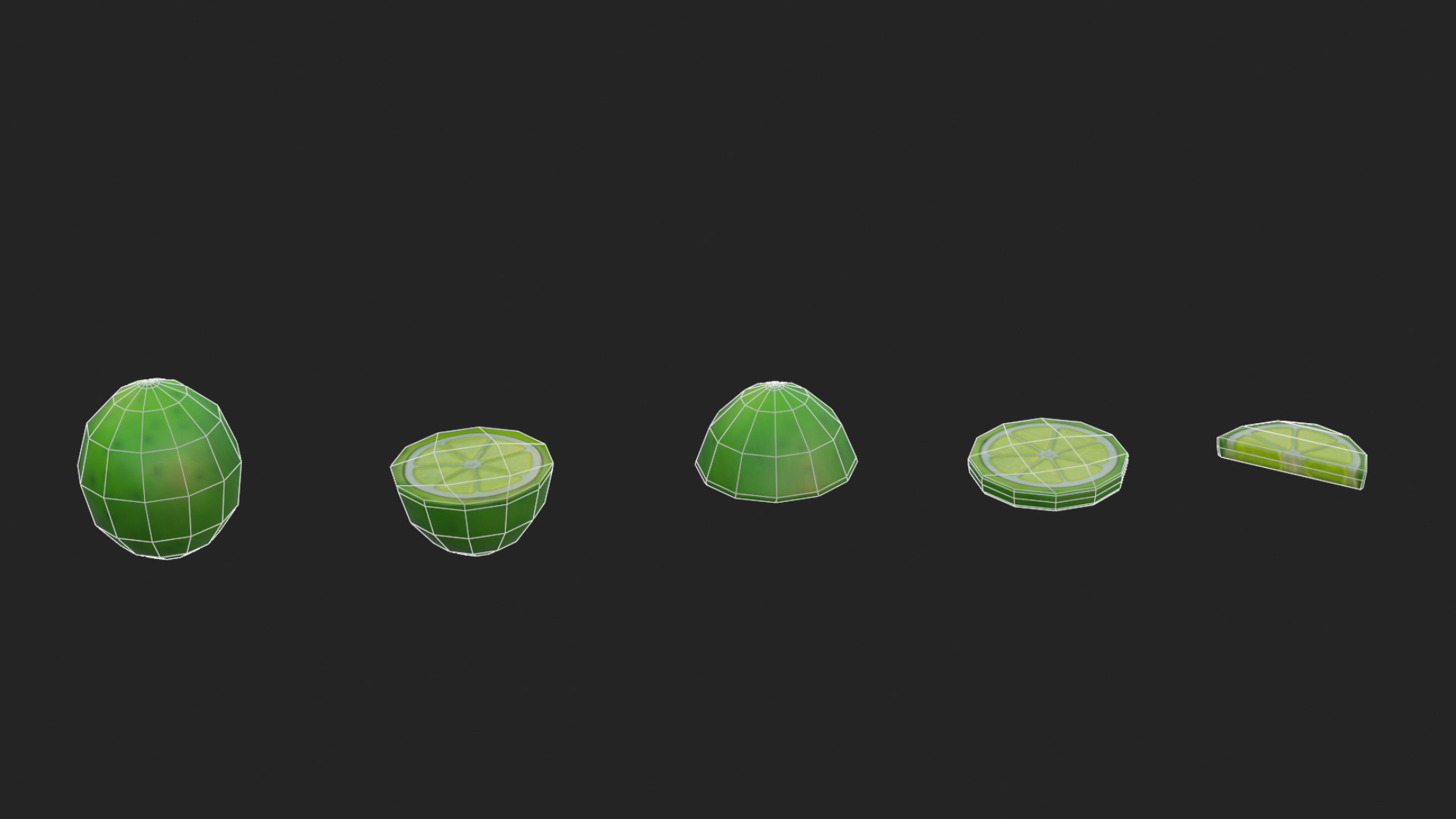 Stylized Fruits Pack 01 Game-ready Low-poly 3D model_26