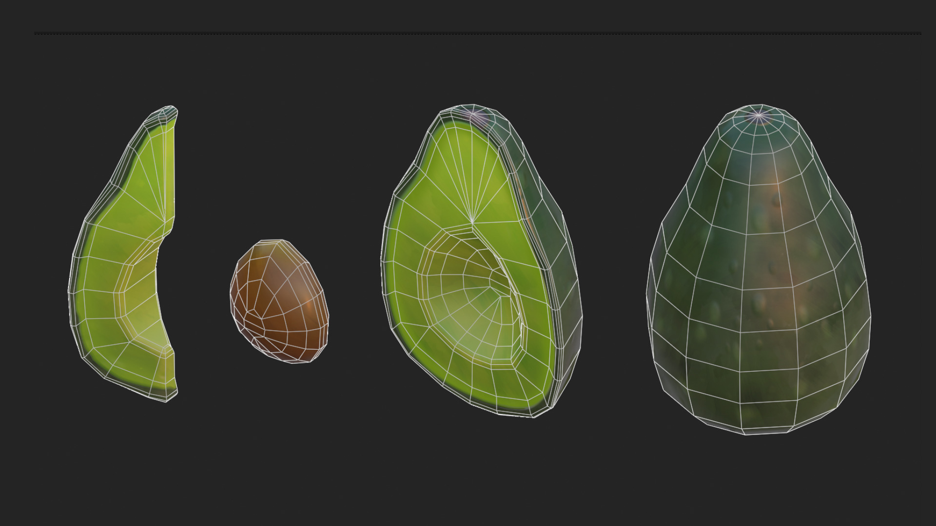 Stylized Fruits Pack 01 Game-ready Low-poly 3D model_8