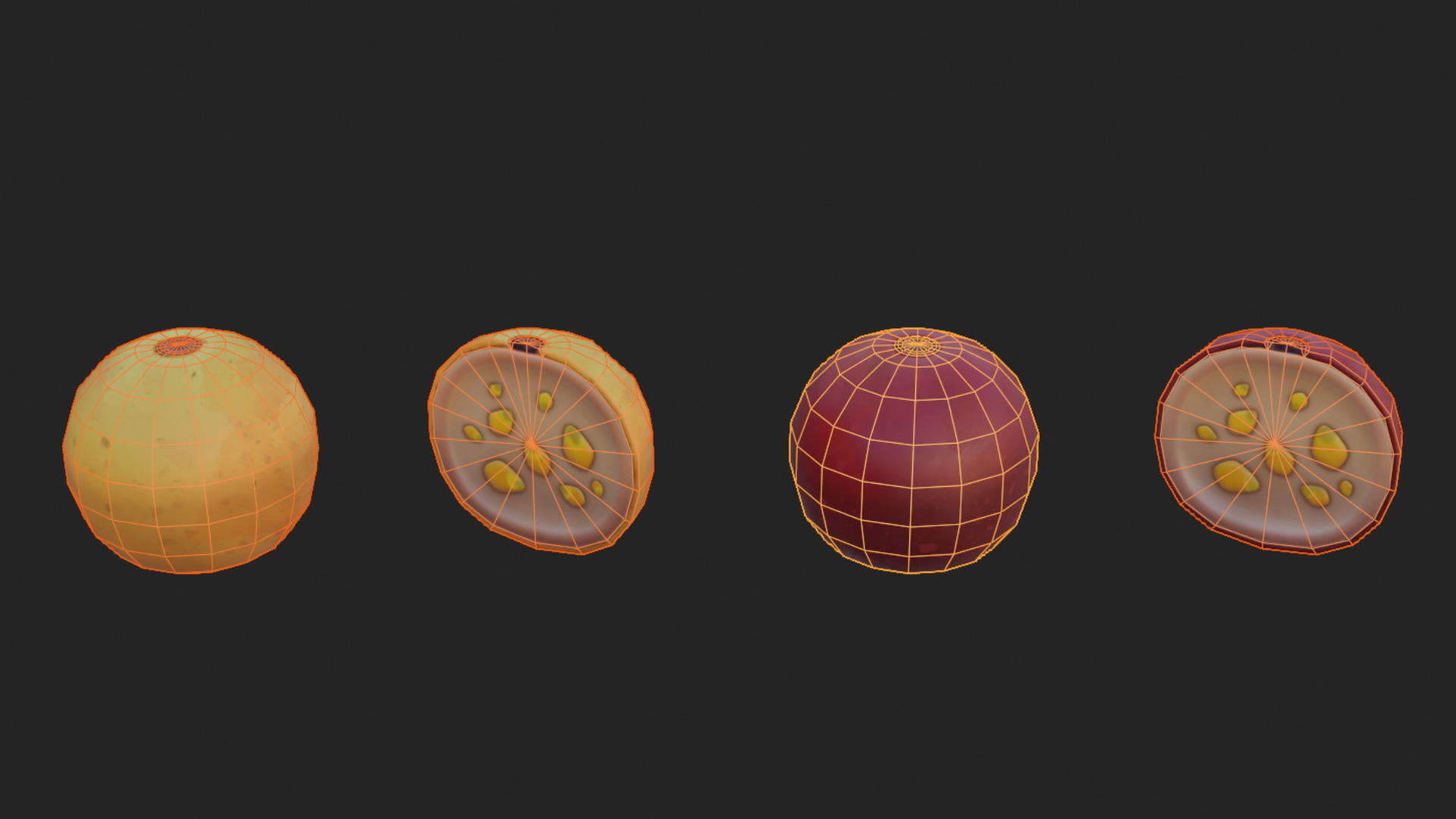 Stylized Fruits Pack 01 Game-ready Low-poly 3D model_31