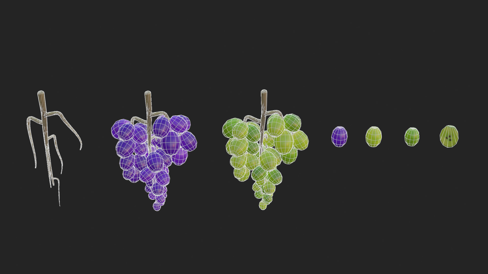 Stylized Fruits Pack 01 Game-ready Low-poly 3D model_19