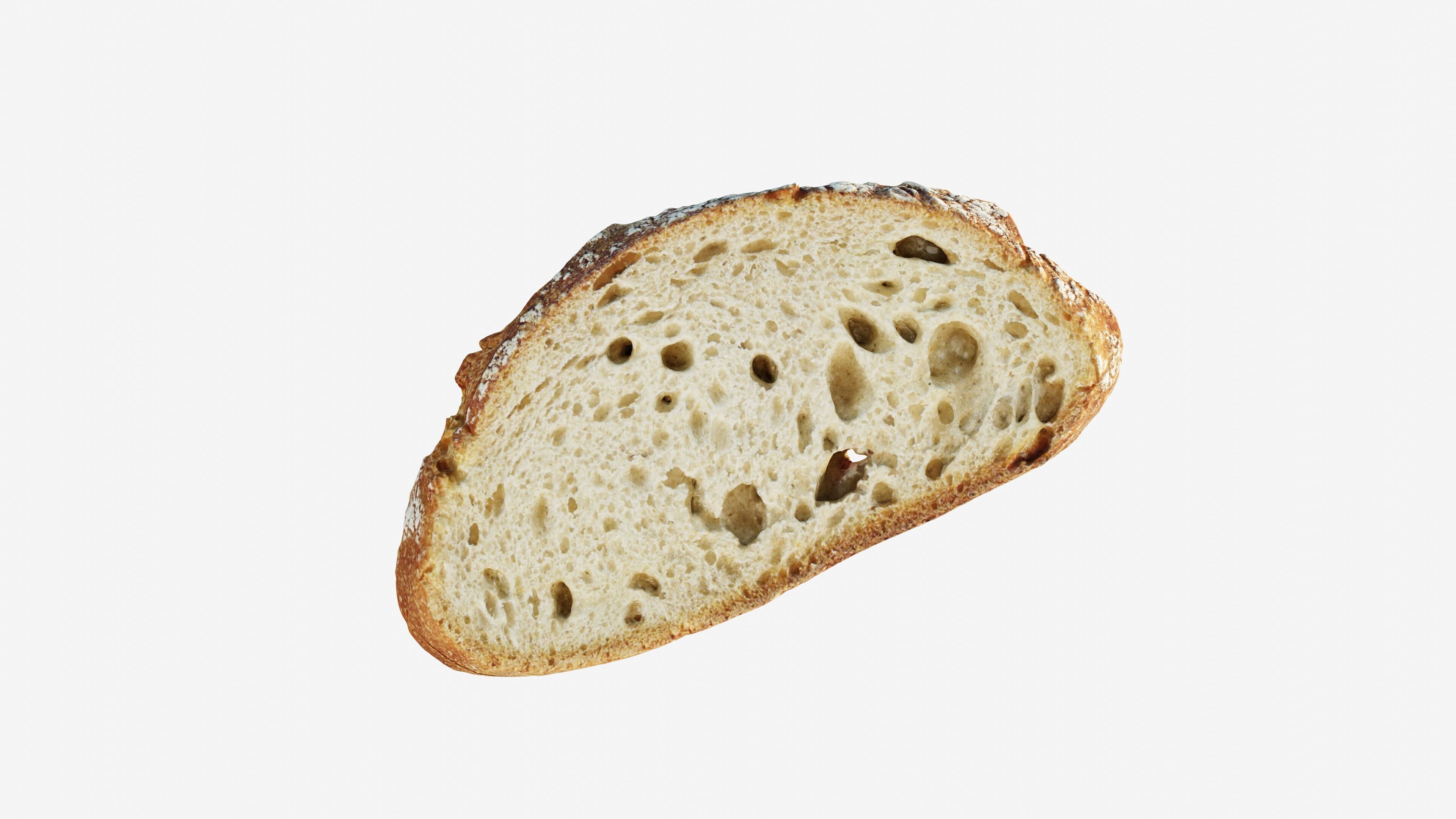Scanned sliced bread Low-poly 3D model_7