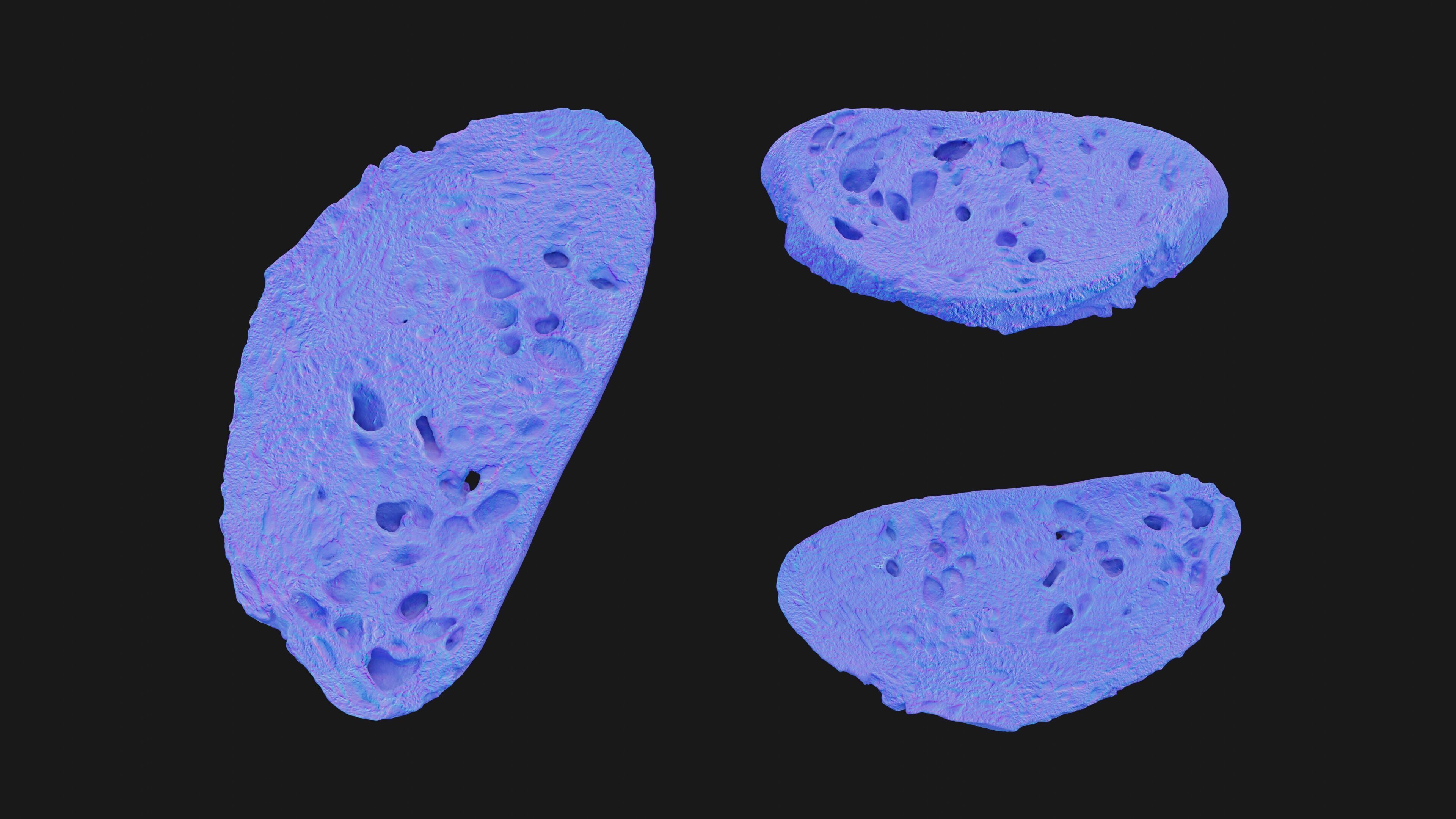 Scanned sliced bread Low-poly 3D model_15