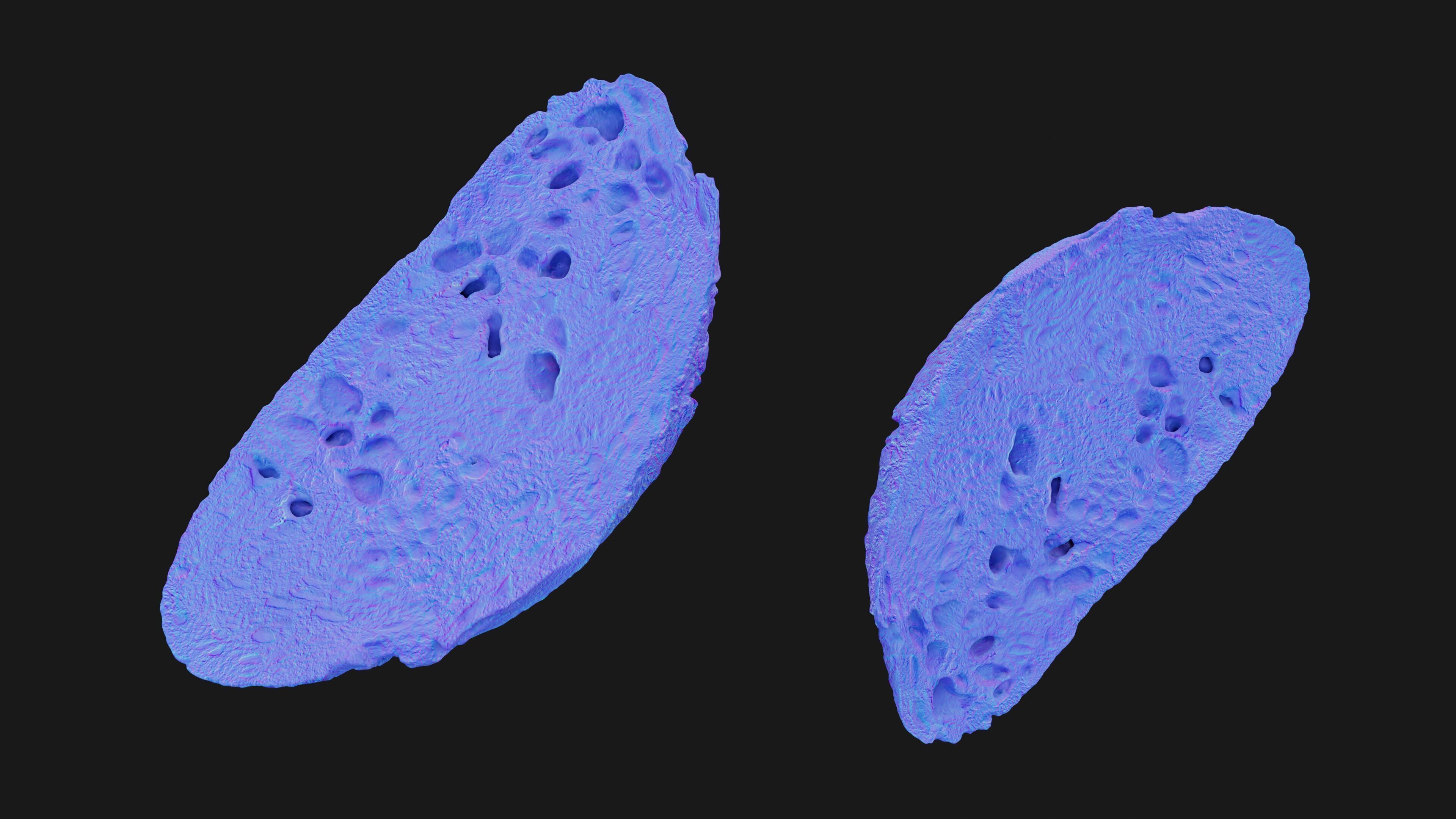 Scanned sliced bread Low-poly 3D model_14