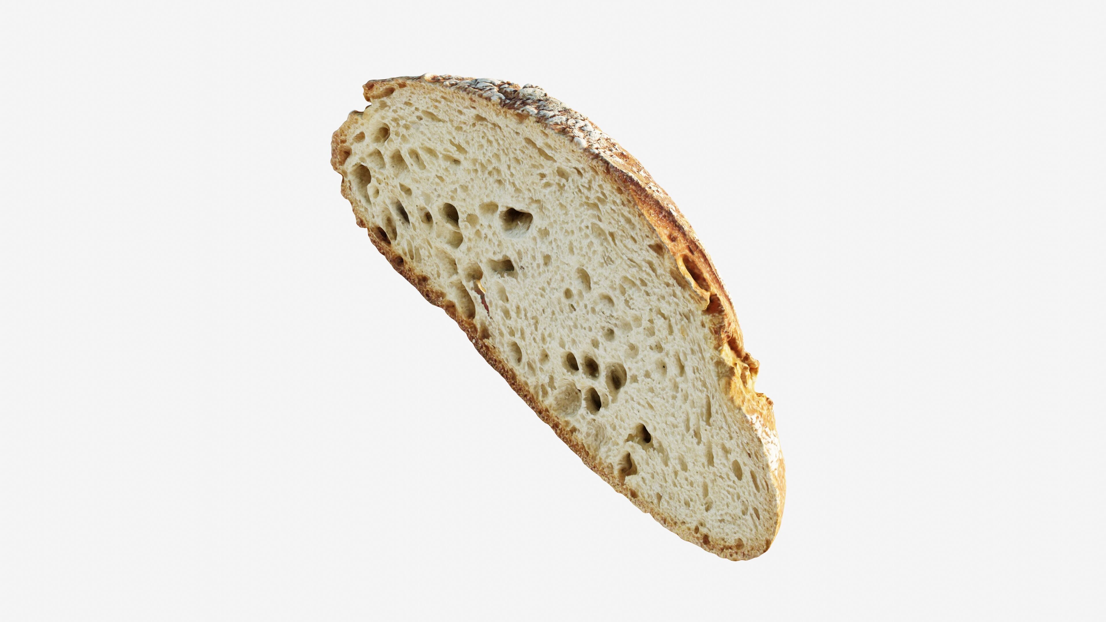 Scanned sliced bread Low-poly 3D model_12