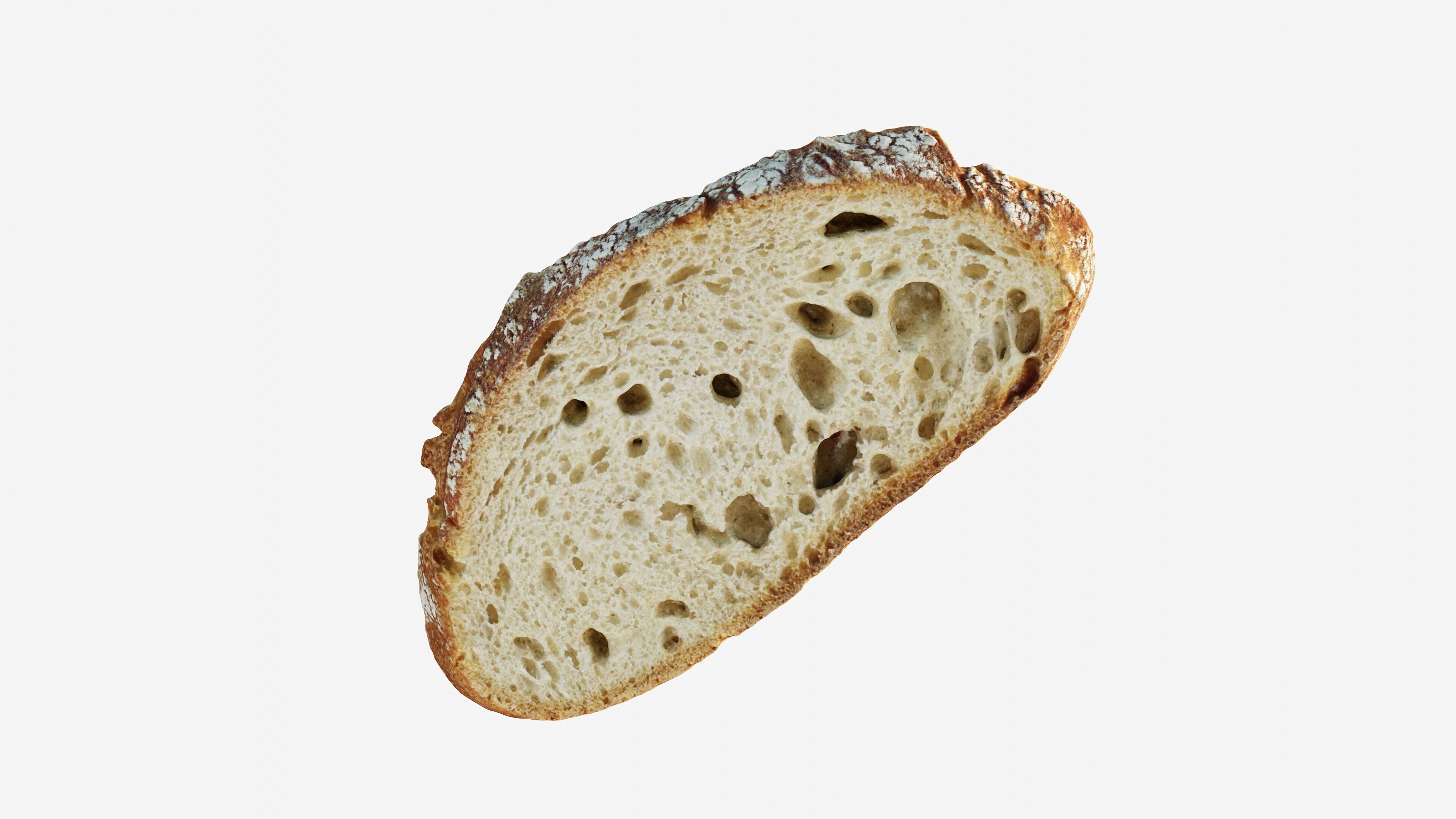 Scanned sliced bread Low-poly 3D model_11