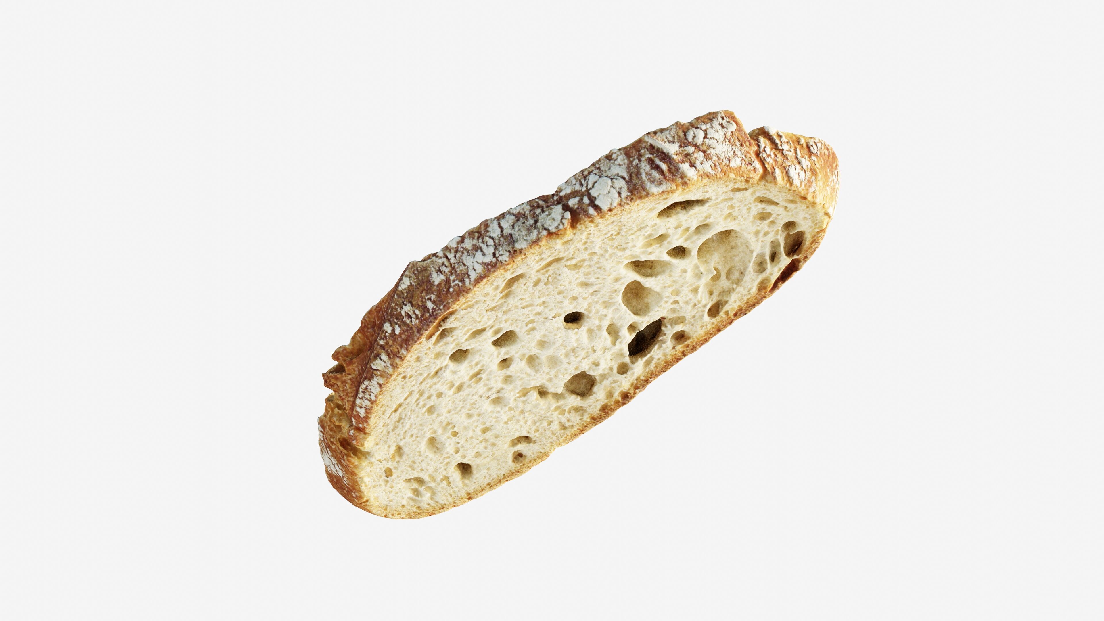 Scanned sliced bread Low-poly 3D model_8