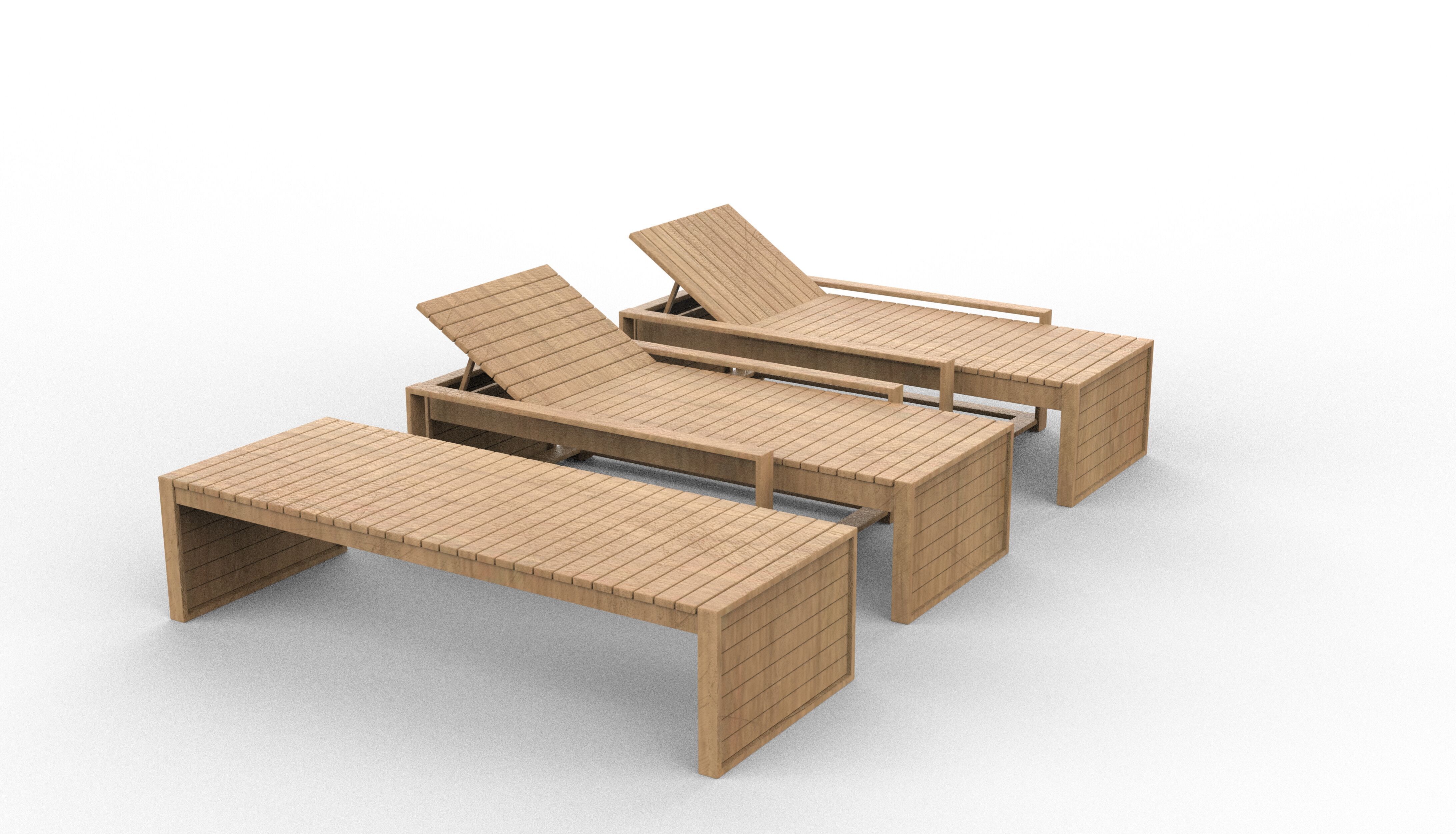 Sunbeds  3D model_12