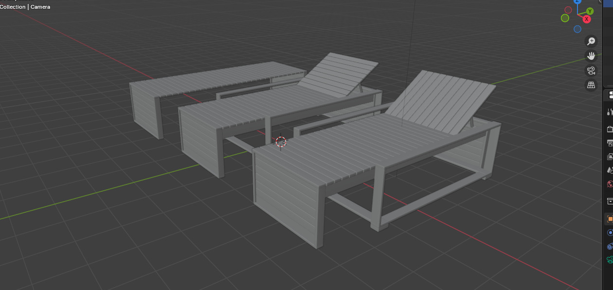 Sunbeds  3D model_16