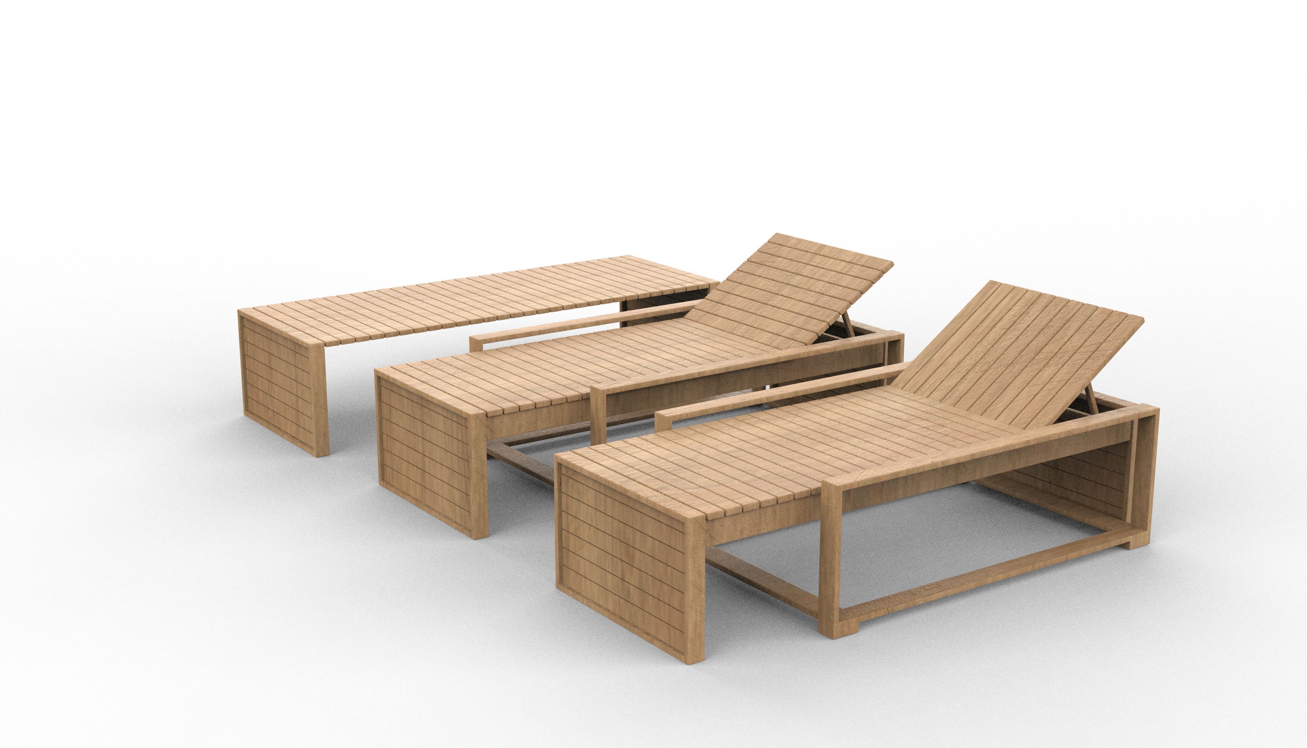 Sunbeds  3D model_11