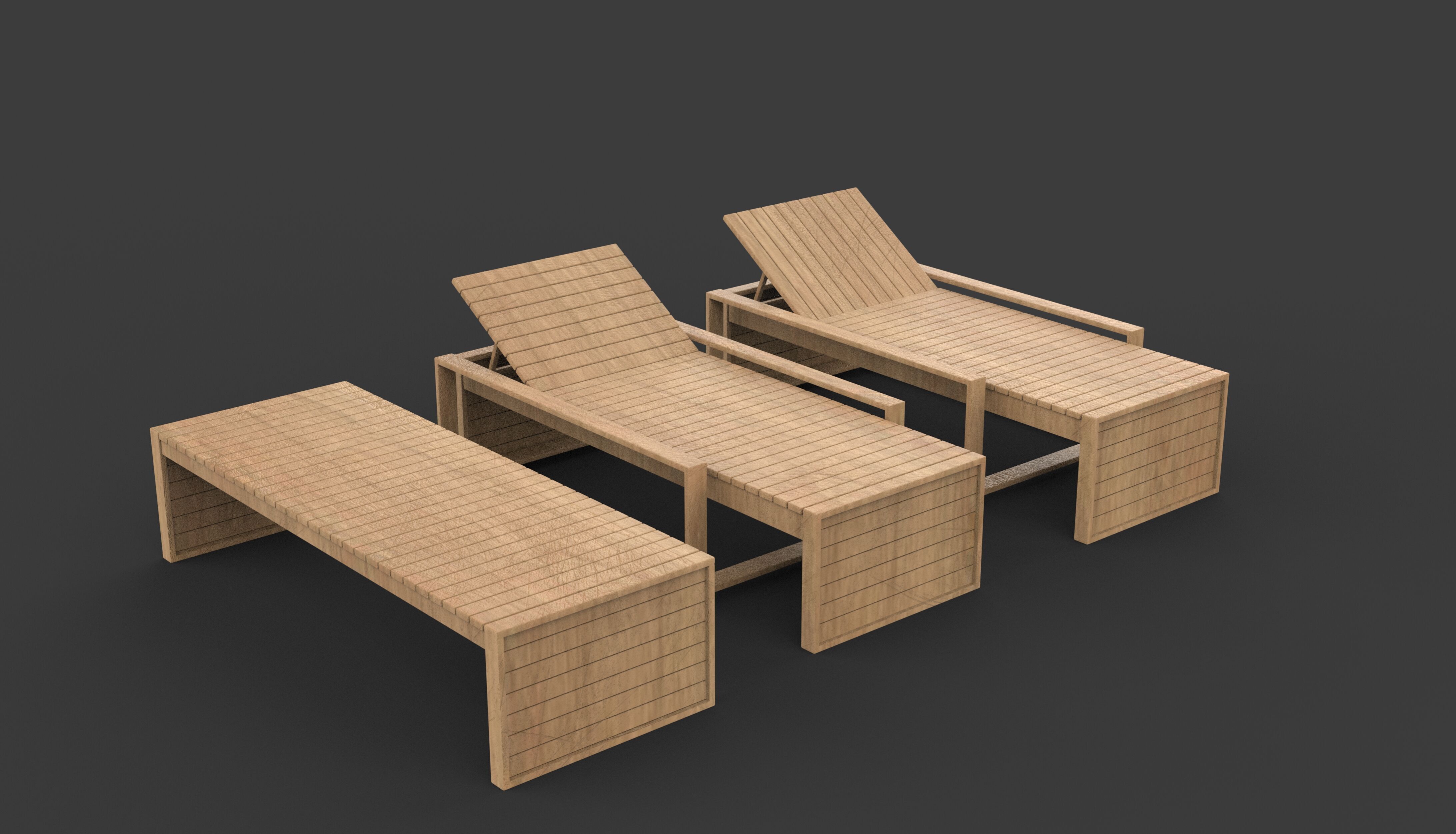 Sunbeds  3D model_10