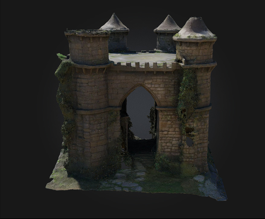 Fortress Entryway   Medieval Stronghold Gate Model 3D model_9