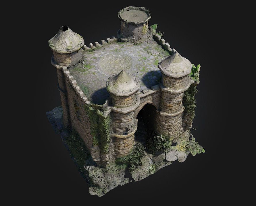 Fortress Entryway   Medieval Stronghold Gate Model 3D model_4