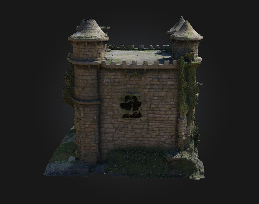 Fortress Entryway   Medieval Stronghold Gate Model 3D model_7