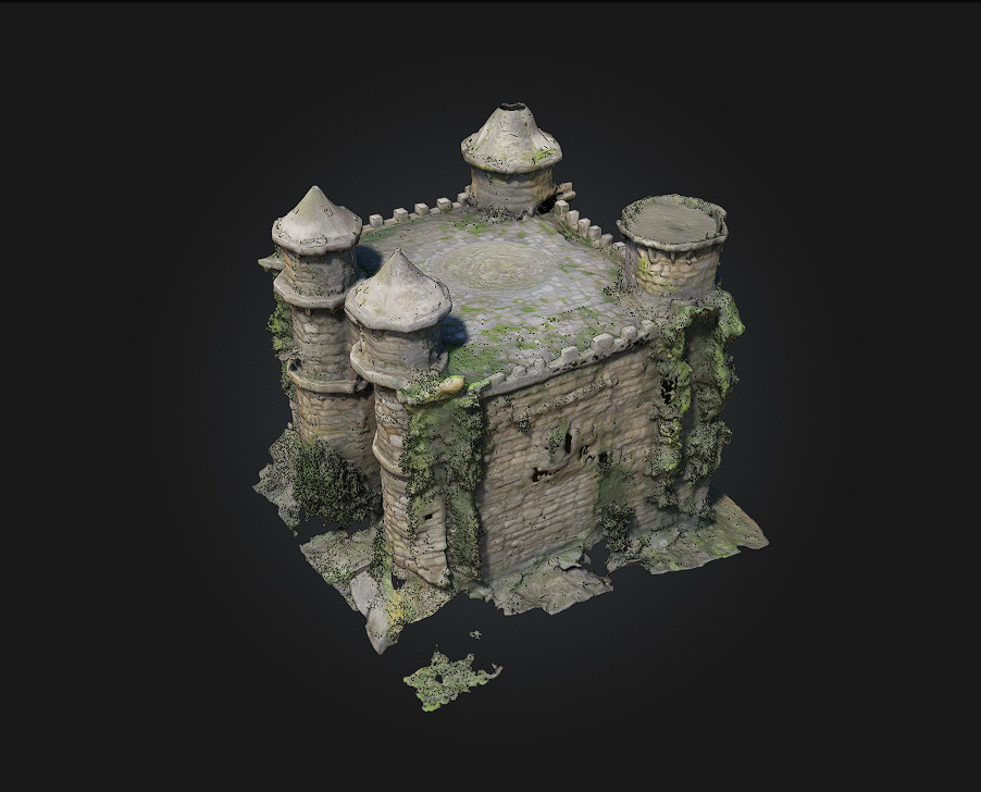 Fortress Entryway   Medieval Stronghold Gate Model 3D model_5