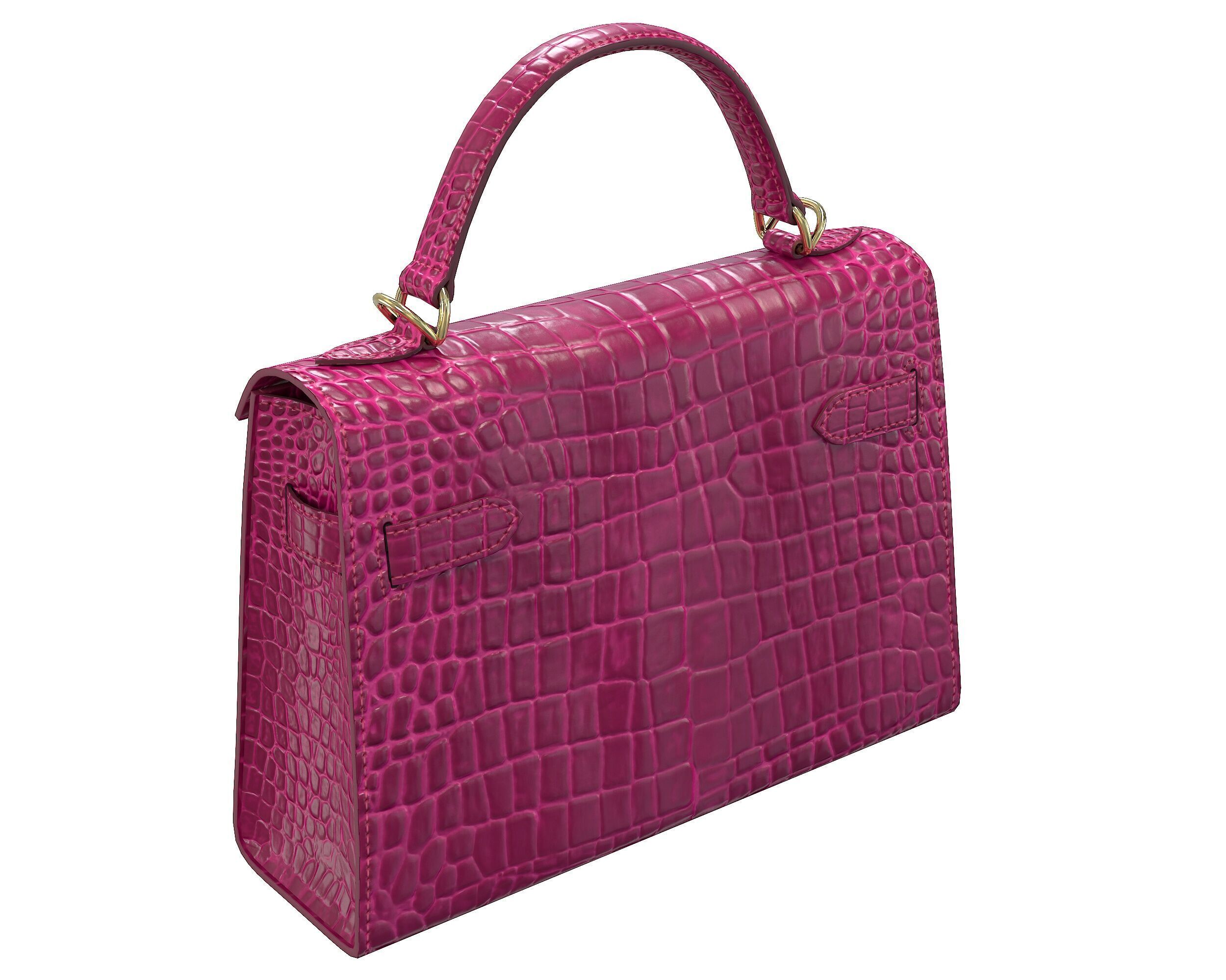 Hermes Kelly Bag Collection Low-poly 3D model_6