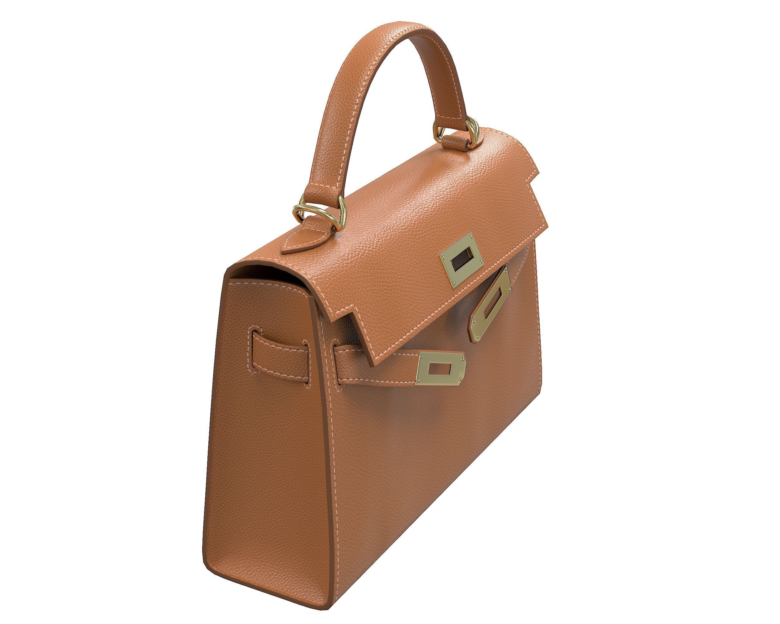 Hermes Kelly Bag Collection Low-poly 3D model_21