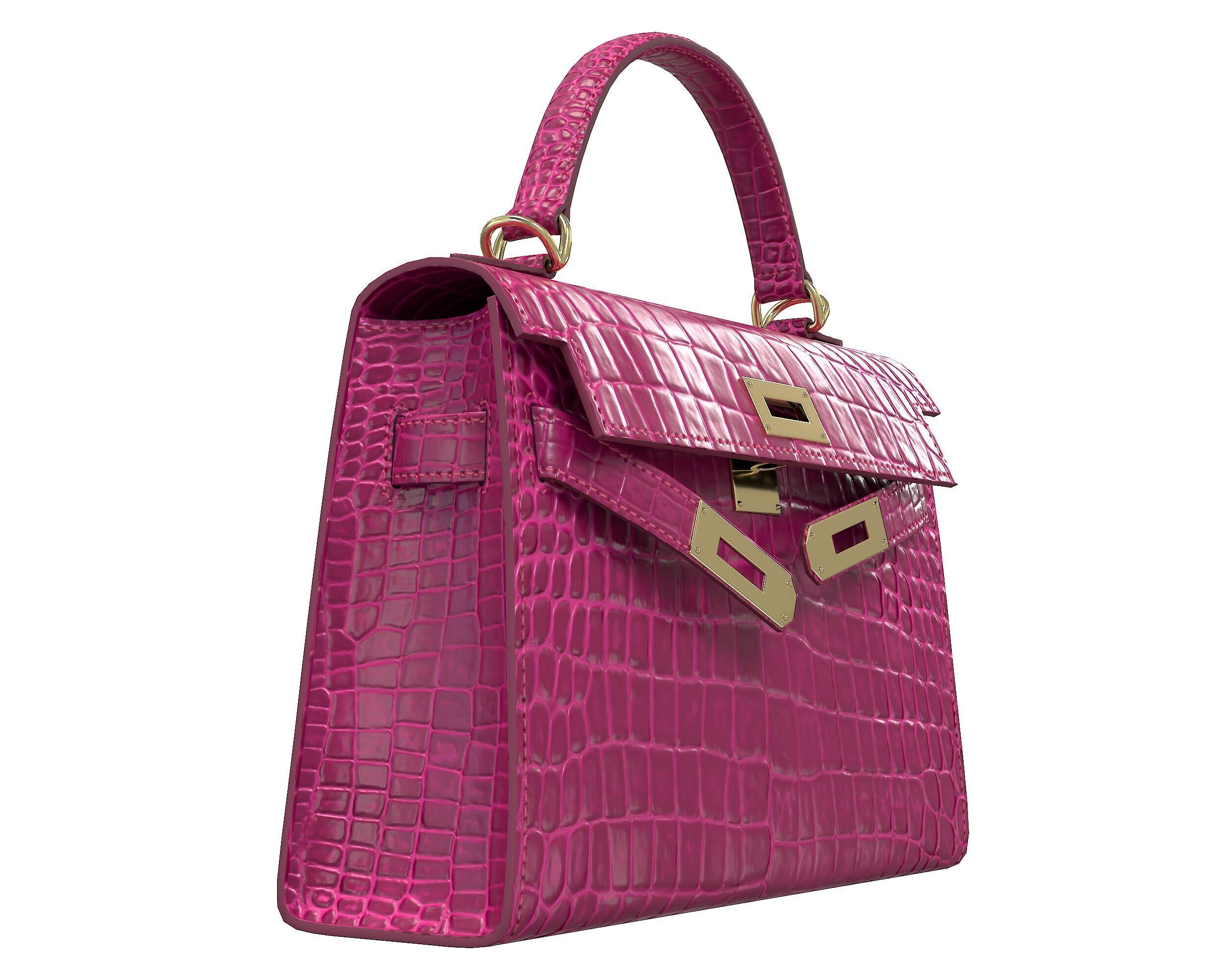 Hermes Kelly Bag Collection Low-poly 3D model_5
