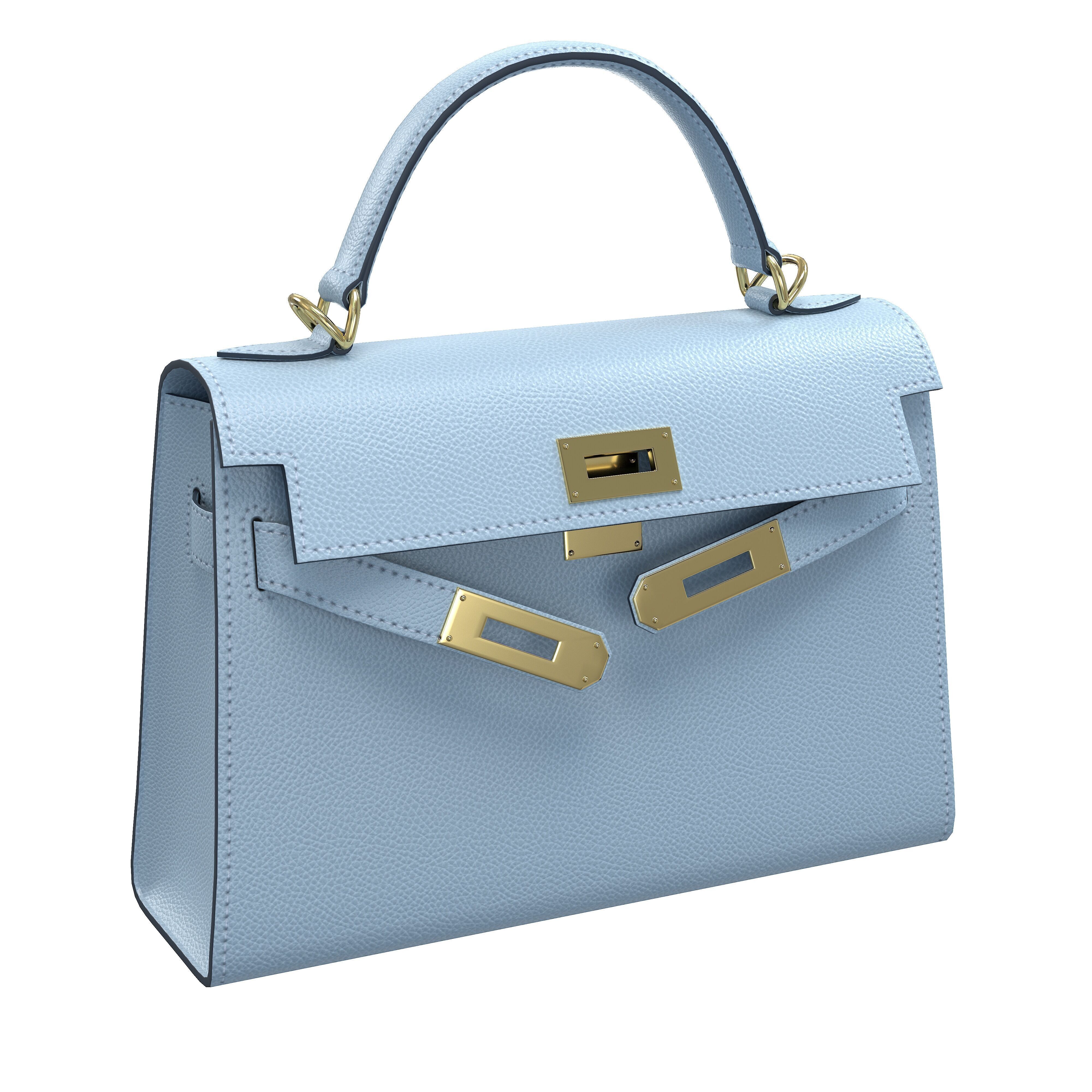Hermes Kelly Bag Collection Low-poly 3D model_10