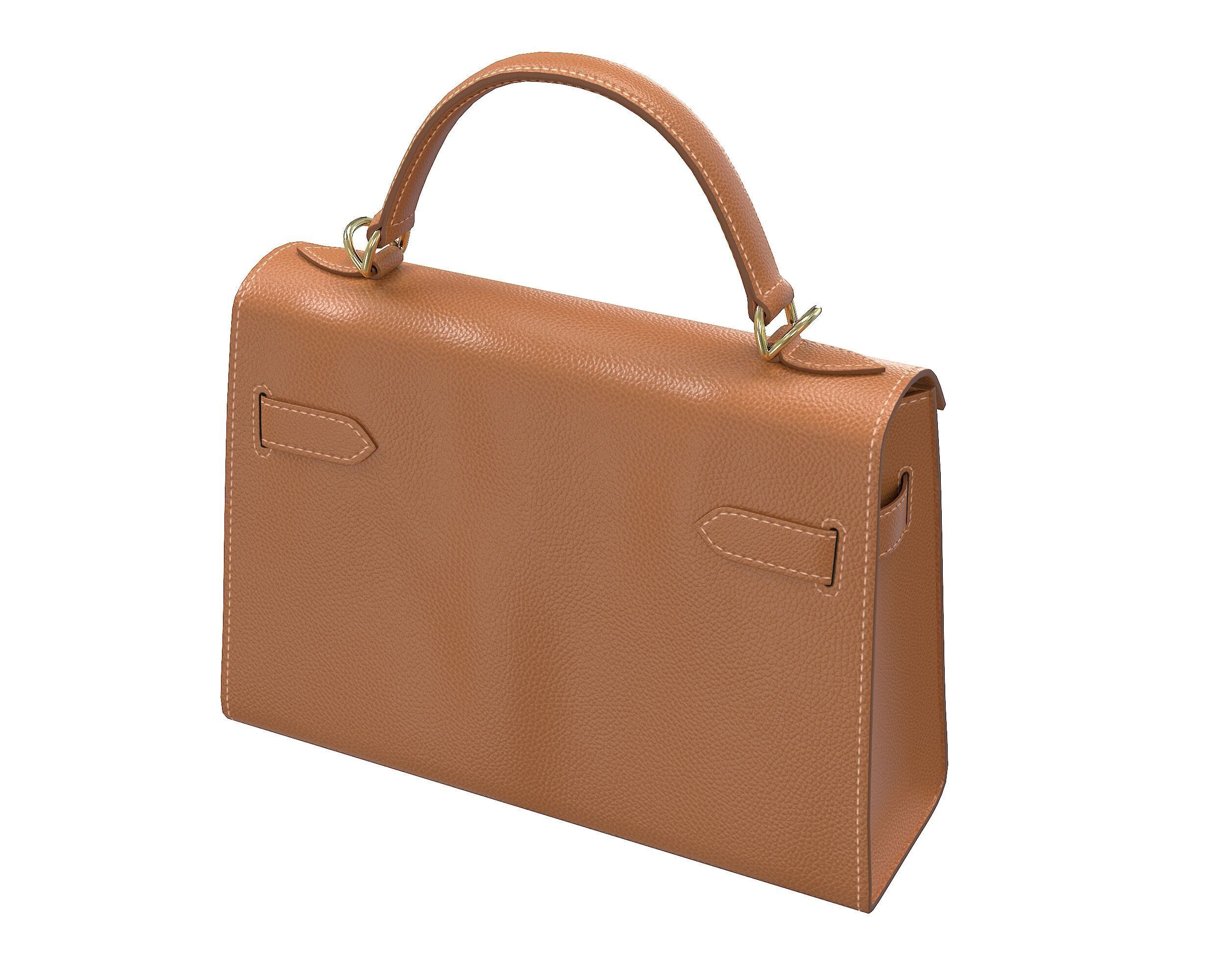 Hermes Kelly Bag Collection Low-poly 3D model_3