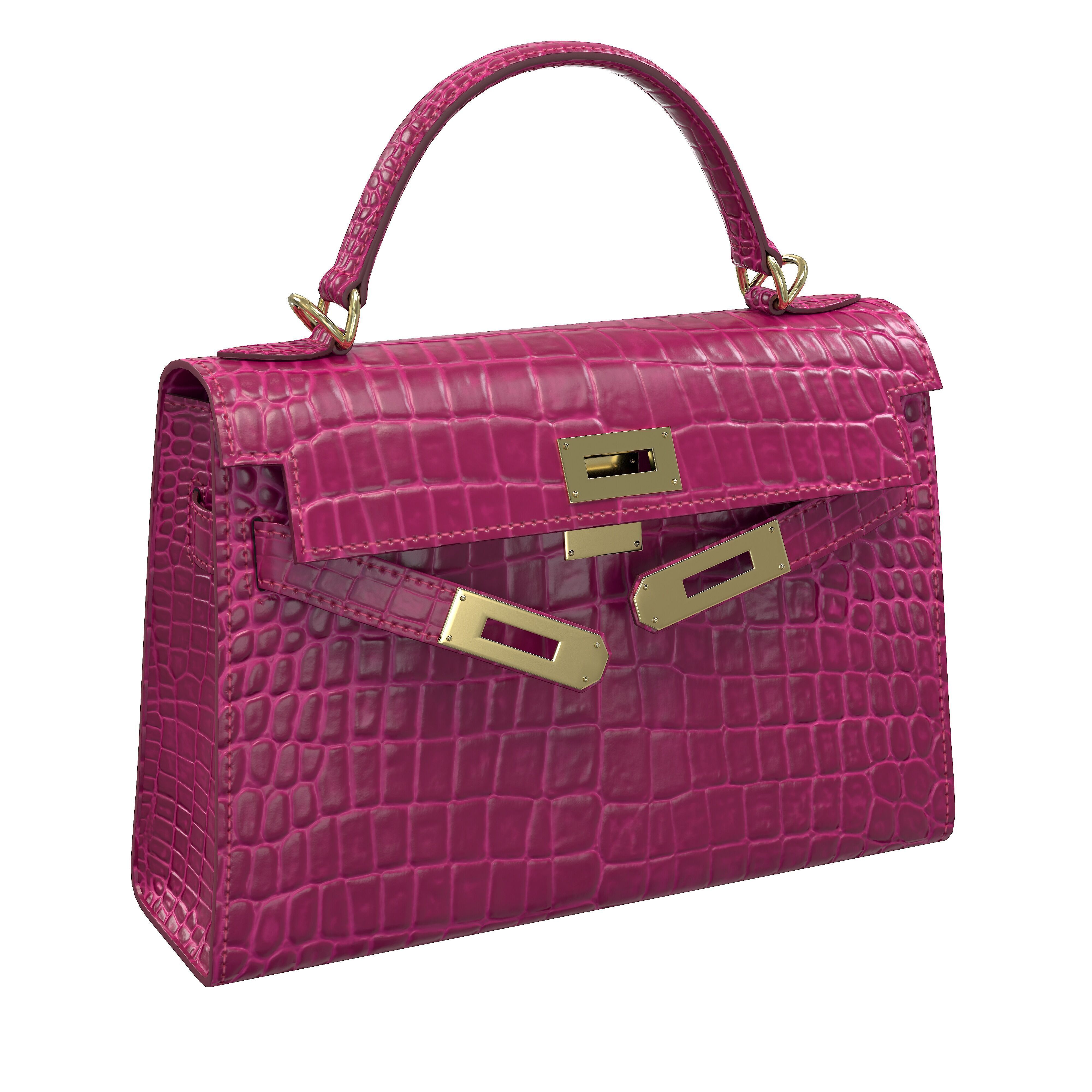 Hermes Kelly Bag Collection Low-poly 3D model_19